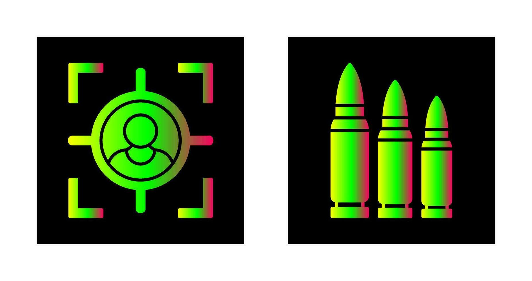 Target and Bullets Icon vector