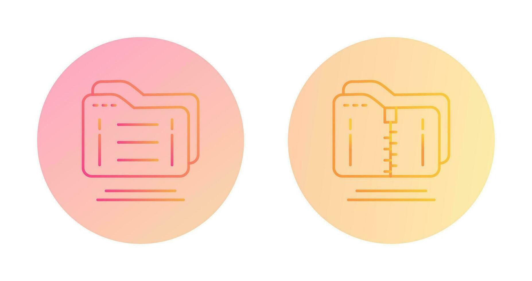 Folder and Compressed Icon vector