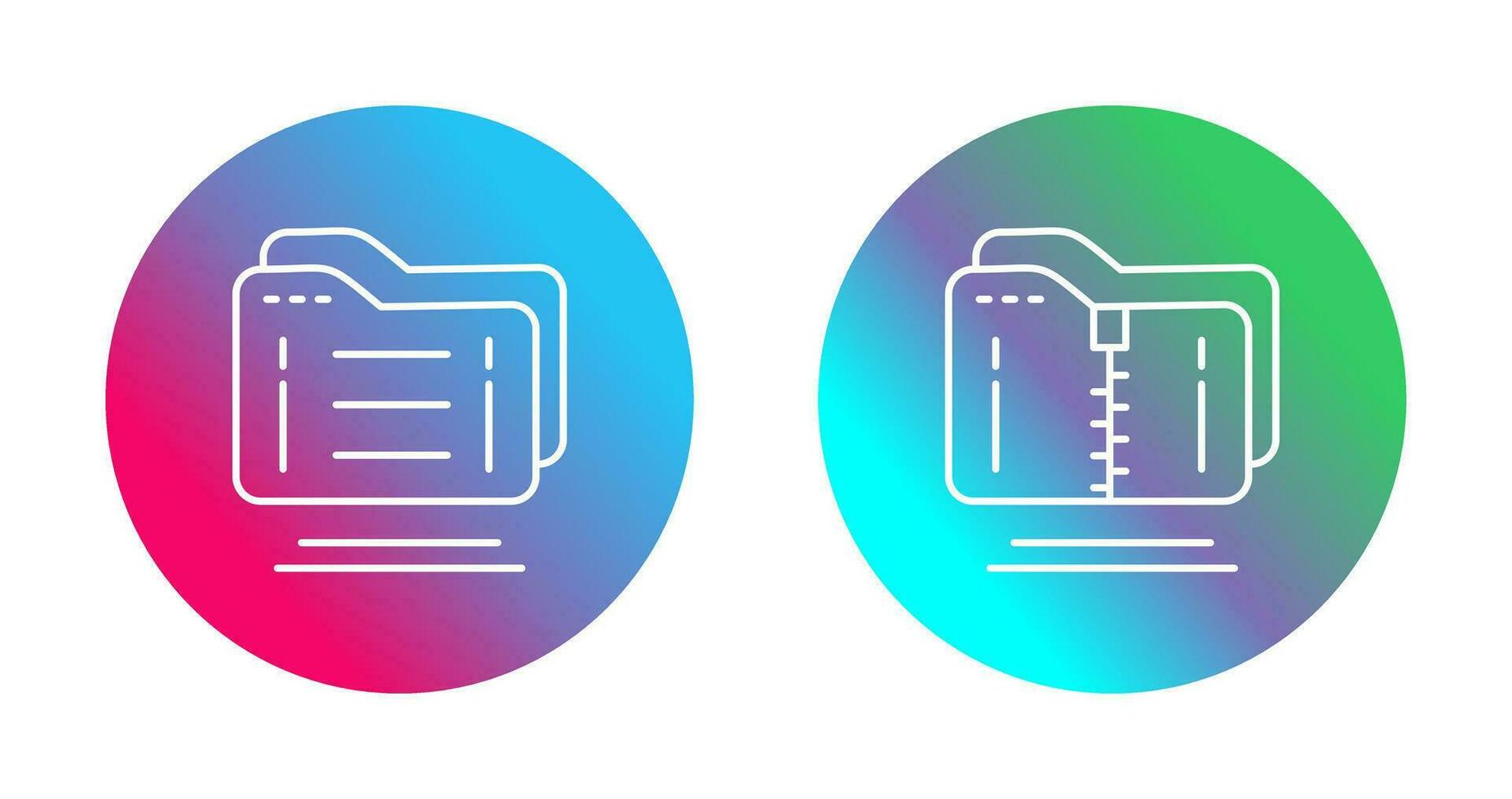 Folder and Compressed Icon vector