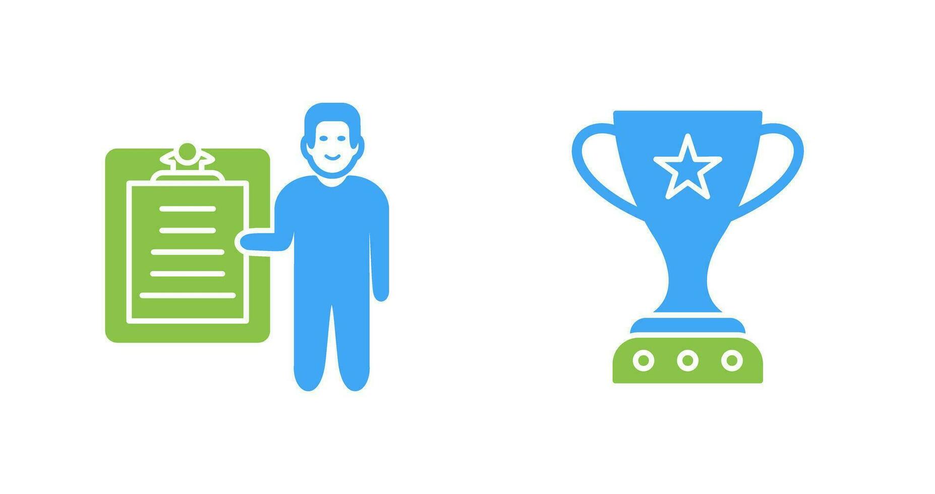 Winner and Male Presenter Icon vector