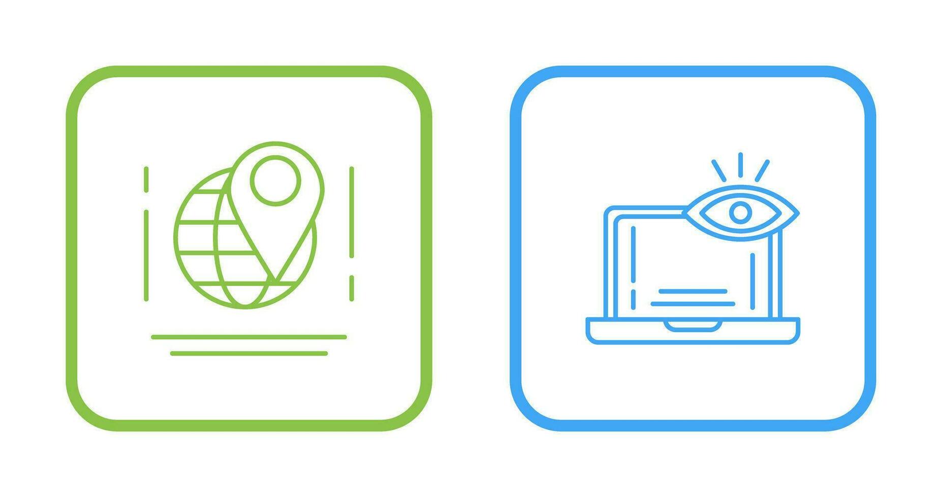 Map and Monitoring Icon vector