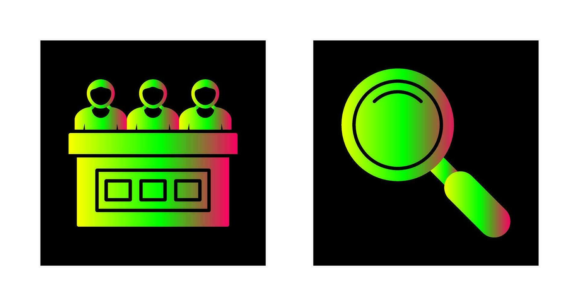 Jury and Magnifiying Icon vector