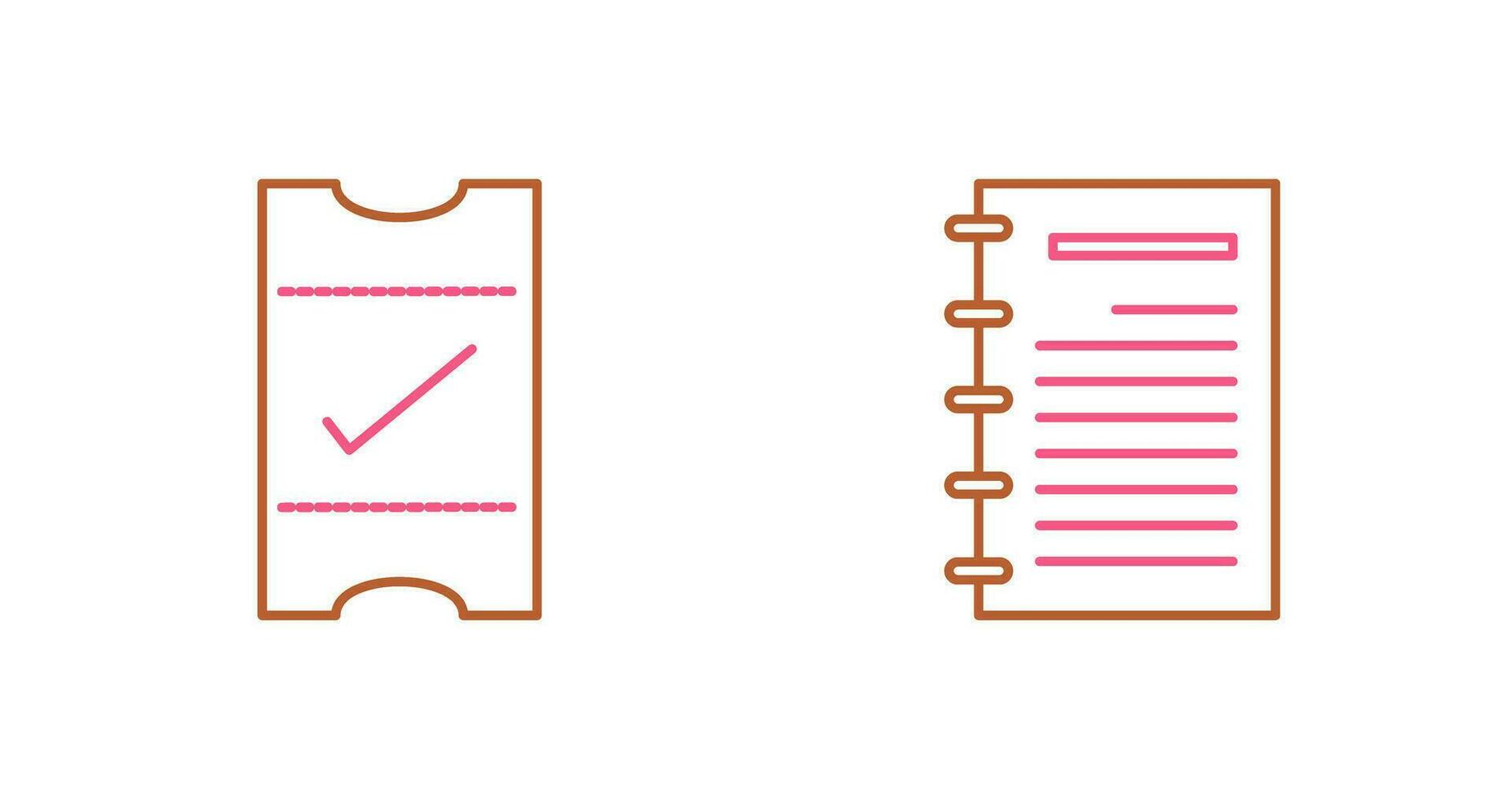 passes and notepad  Icon vector