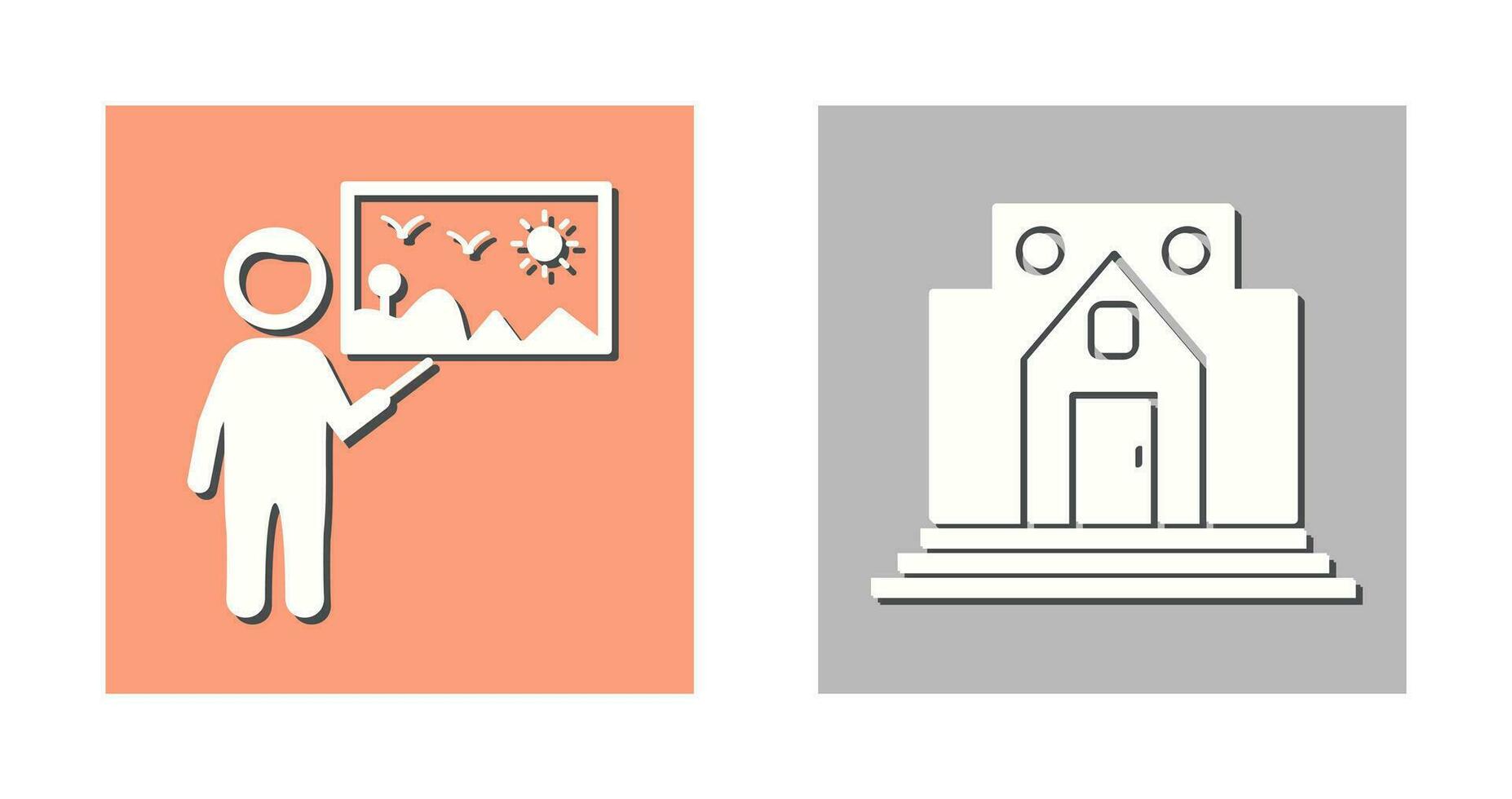 Museum Building and Art Icon vector