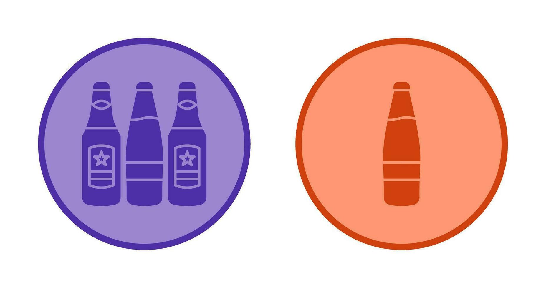 Beer Bottles and alcohol Icon vector