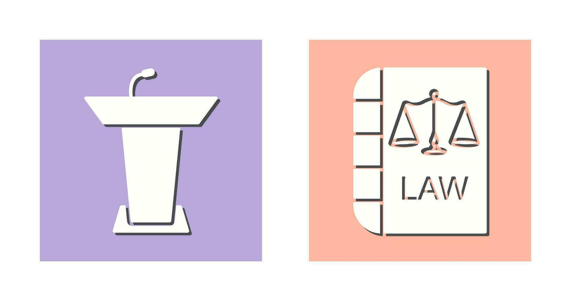 Podium and Law Icon vector