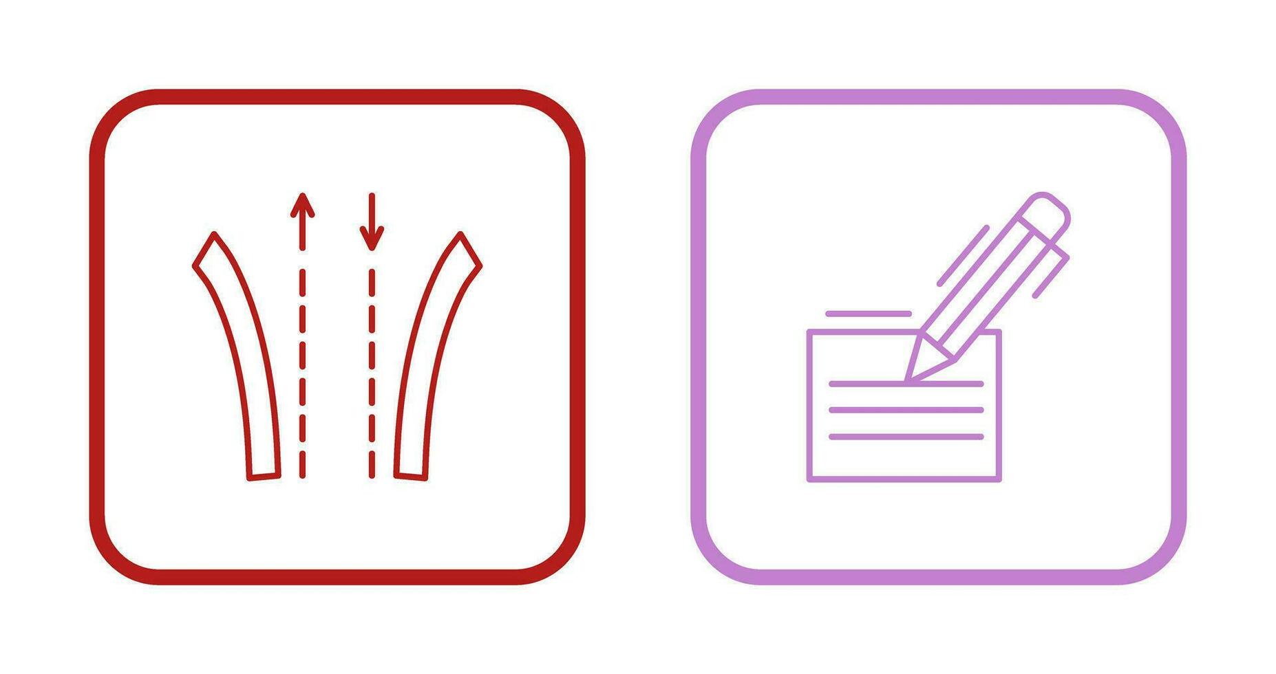 Way and Pen Icon vector