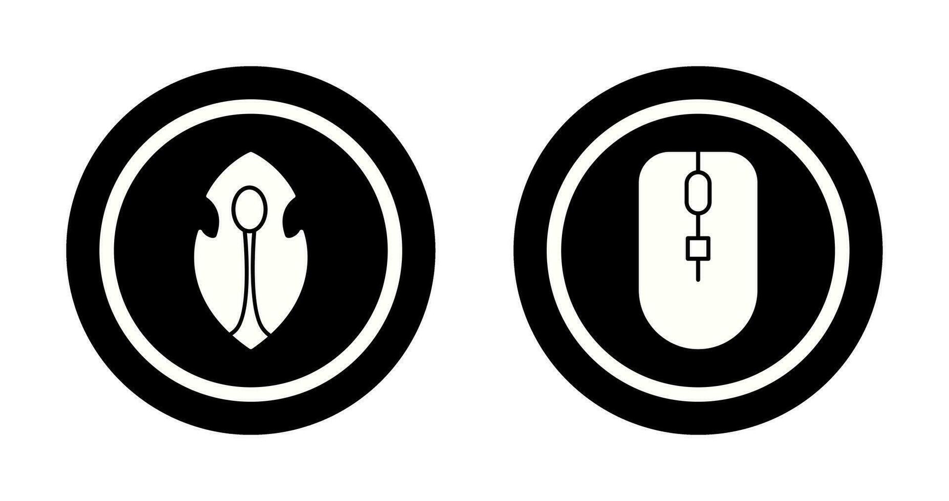 Game Character and Mouse Icon vector