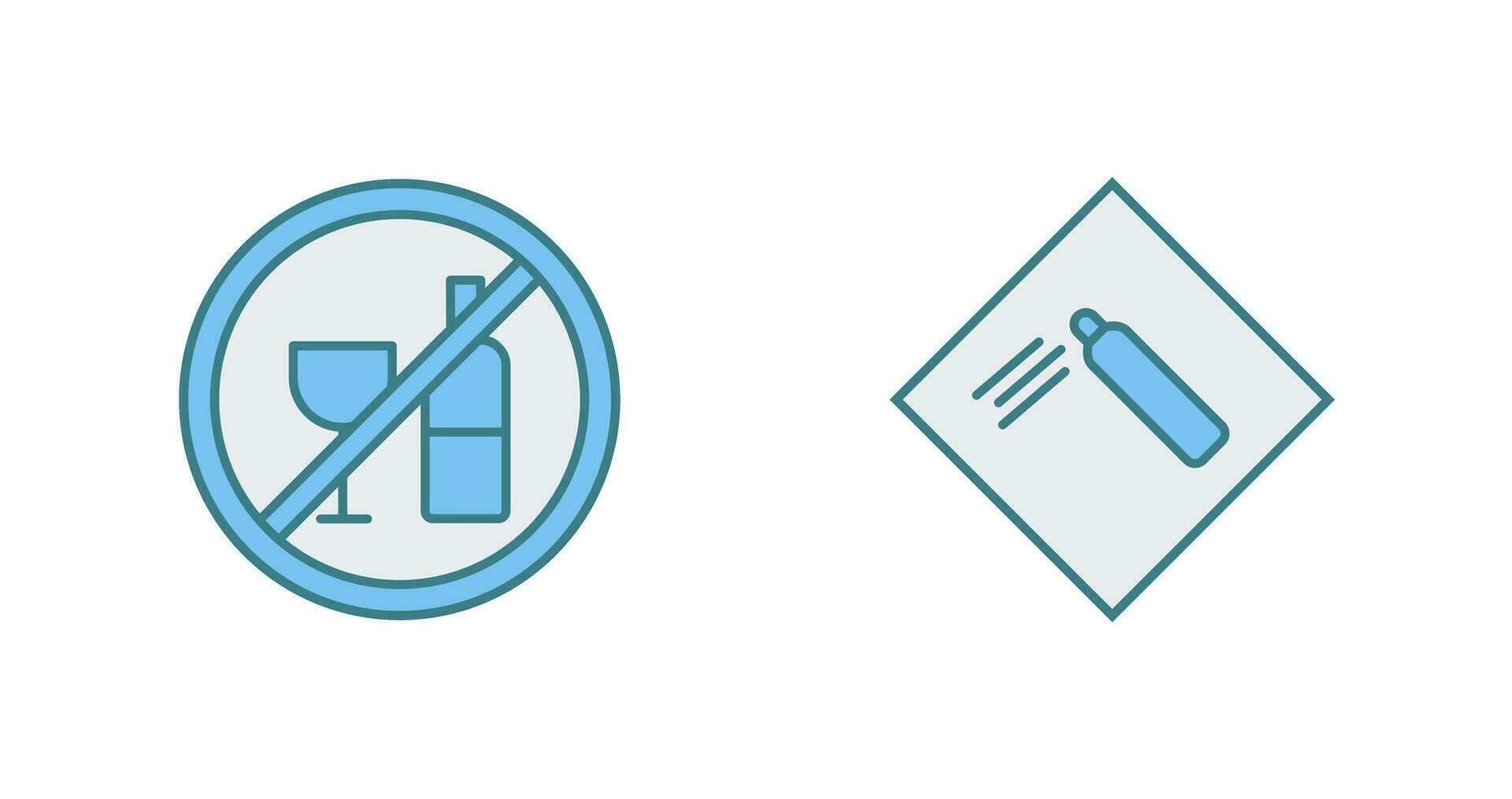 Pressurized cylinder And no drinking  Icon vector