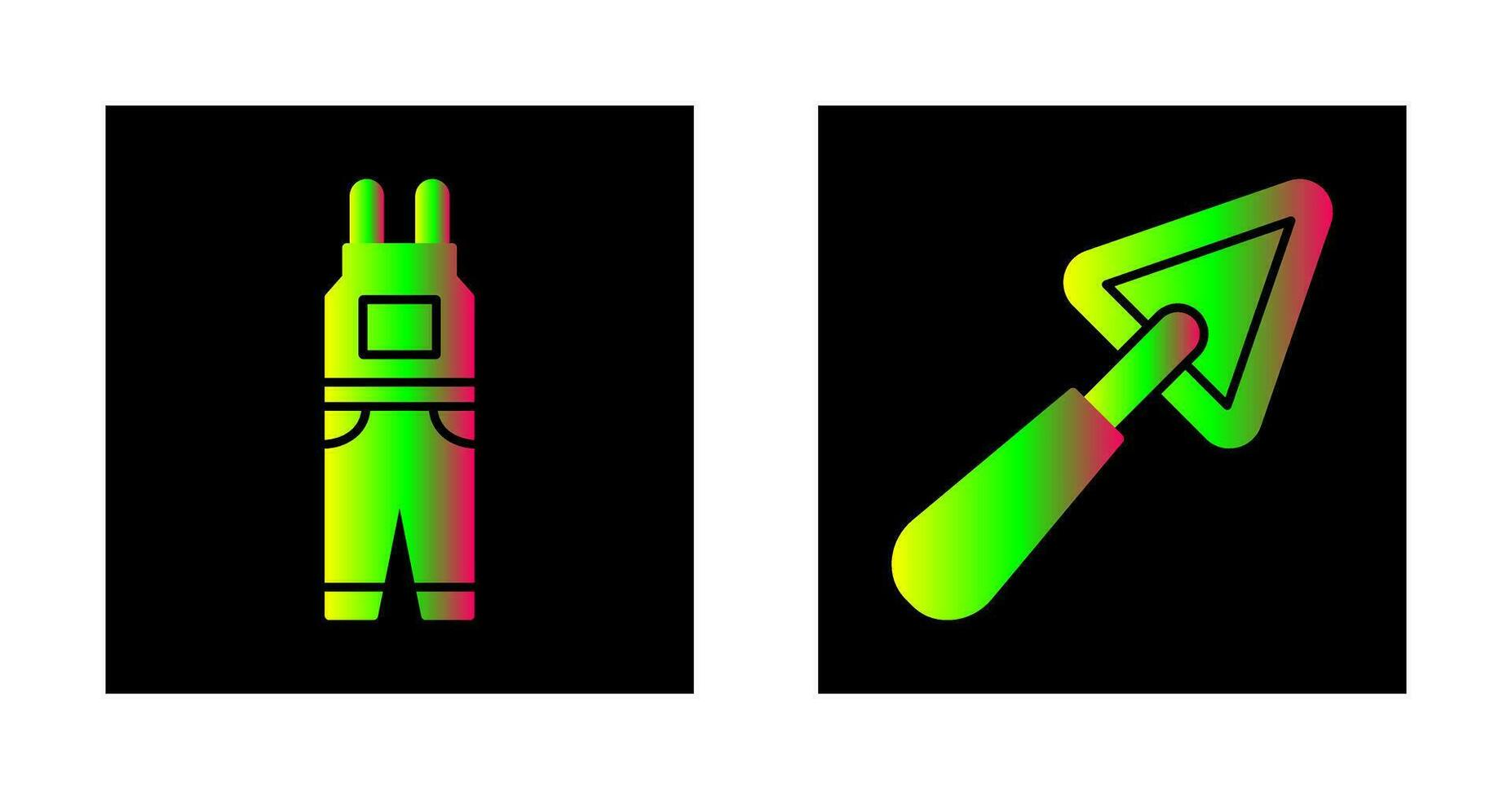 Jumpsuit and Trowel Icon vector
