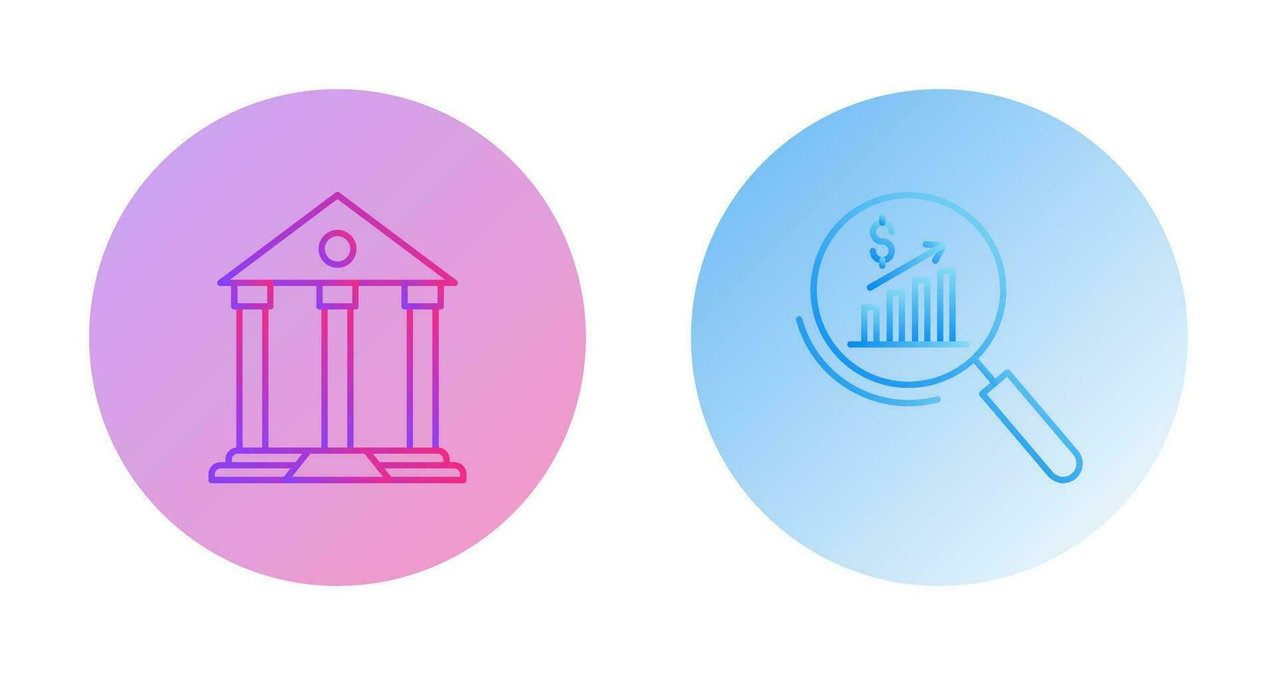 Parthenon and Statistics Icon vector