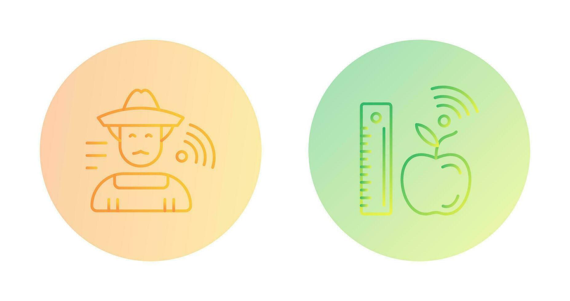 Farmer and Measure and Measure Icon vector