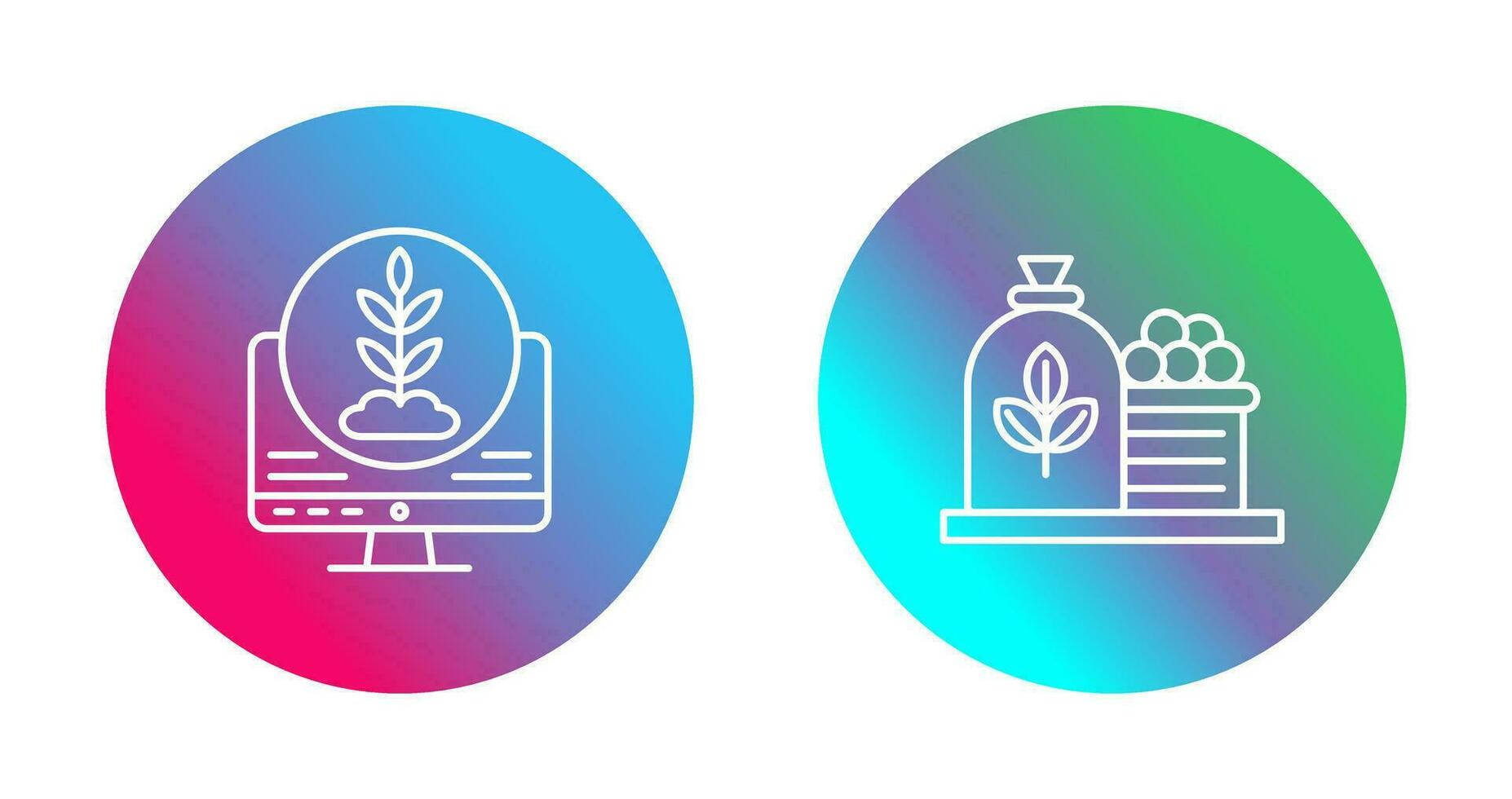 Plant and Harvest Icon vector