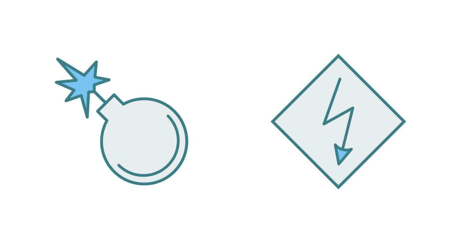 danger of explosion and high voltages  Icon vector