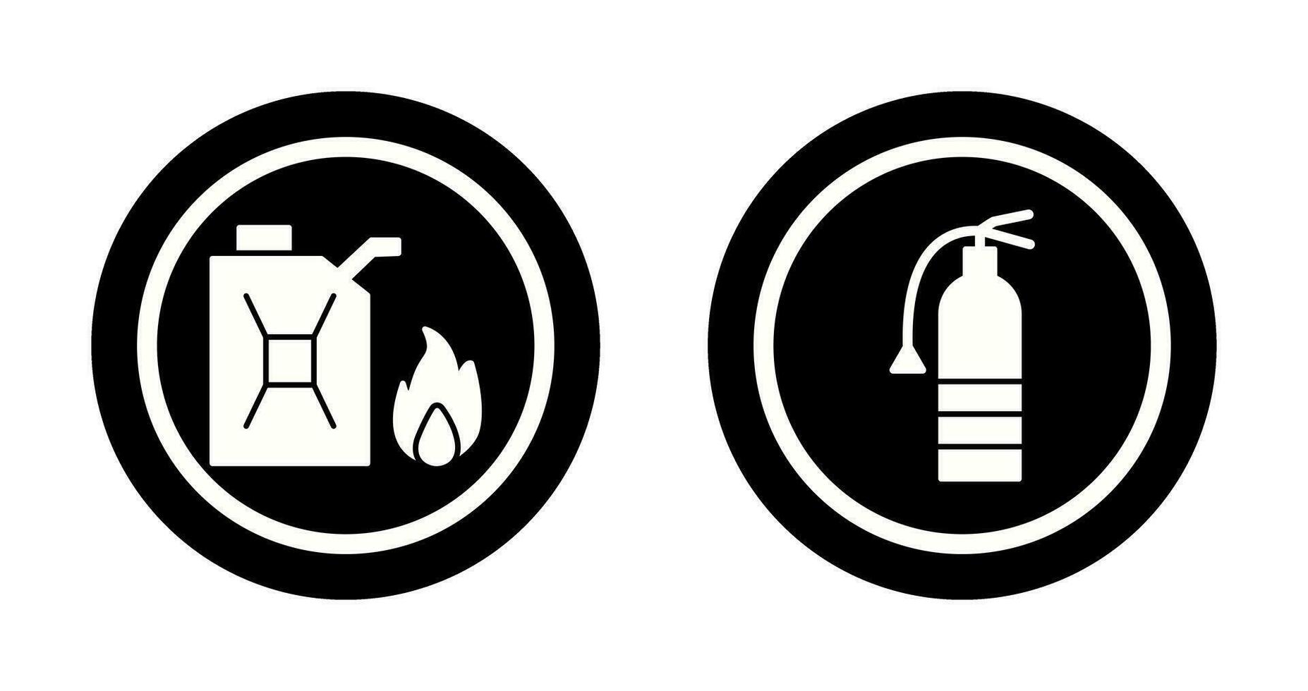 fuel to fire And extinguisher Icon vector