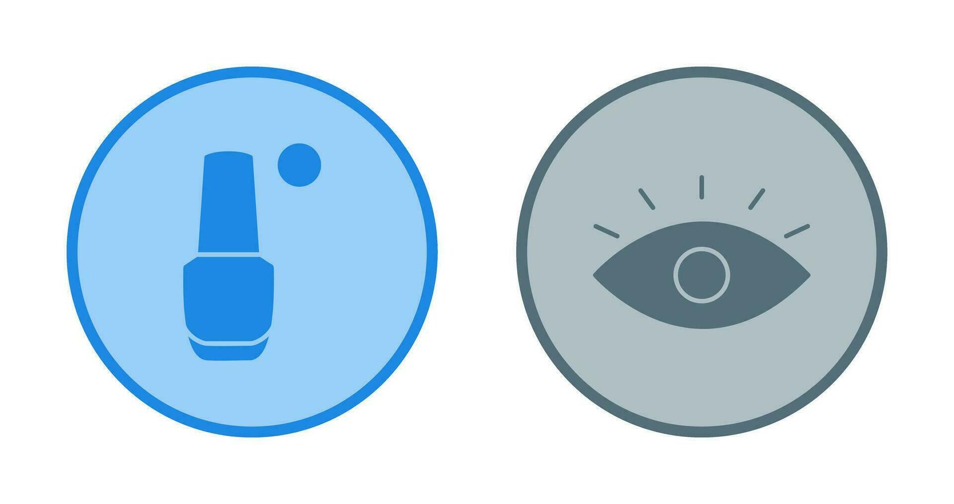 Nailpolish and Eye Icon vector