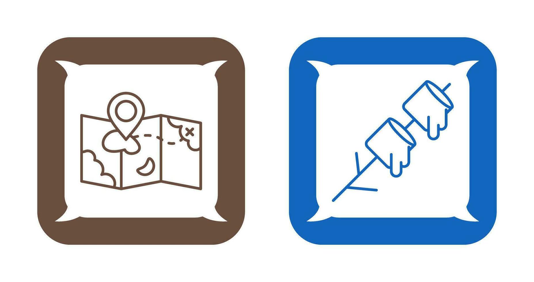 Map and Marshmallows Icon vector