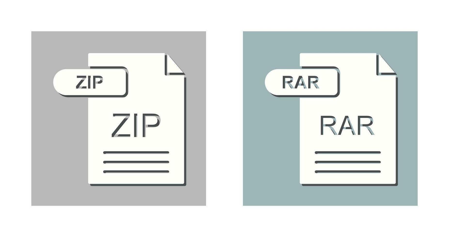 ZIP and RAR Icon vector