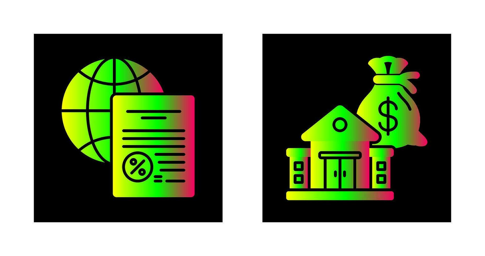 Global and Mortgage Icon vector