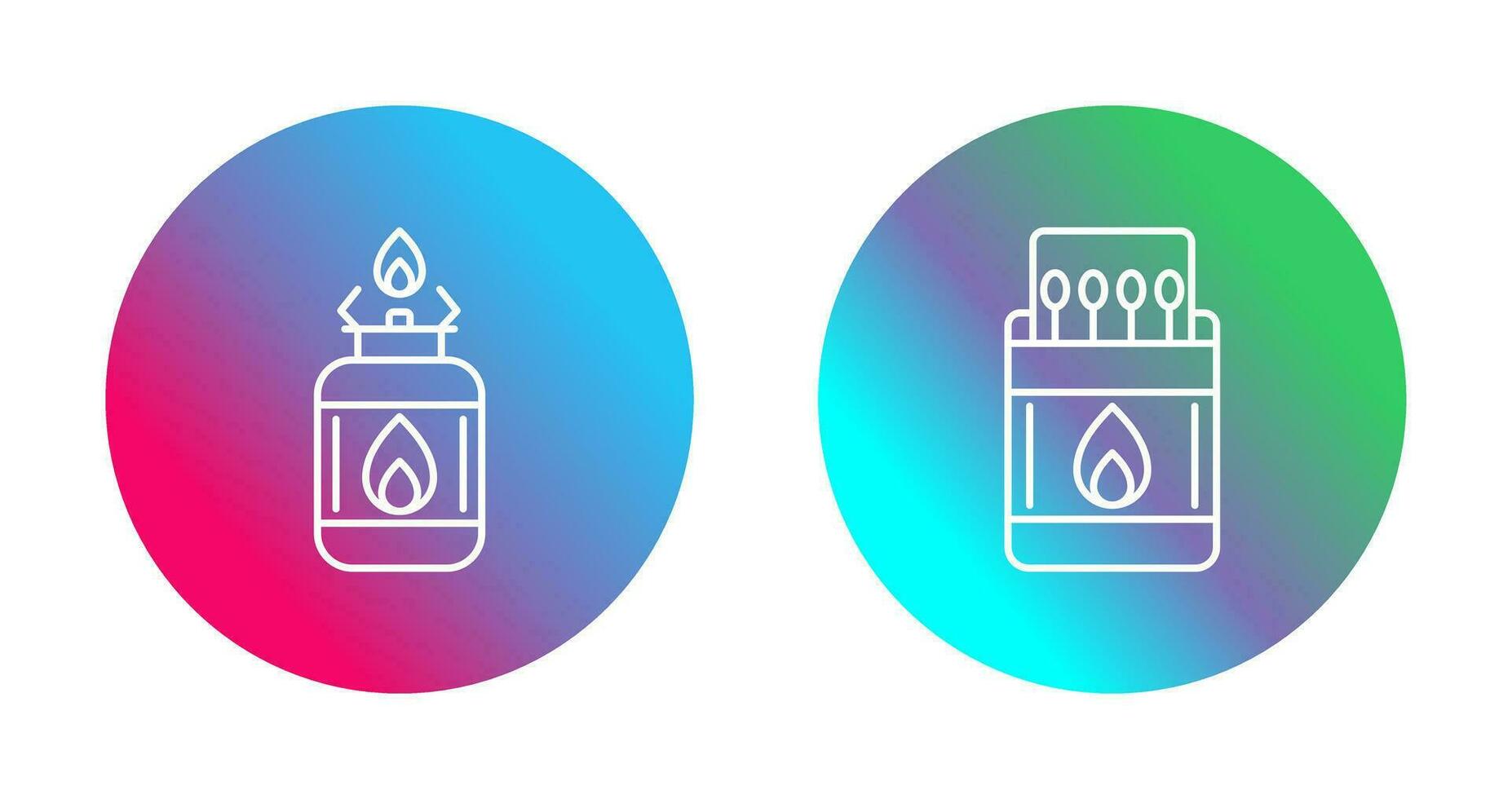 Camping Gas and Matches Icon vector