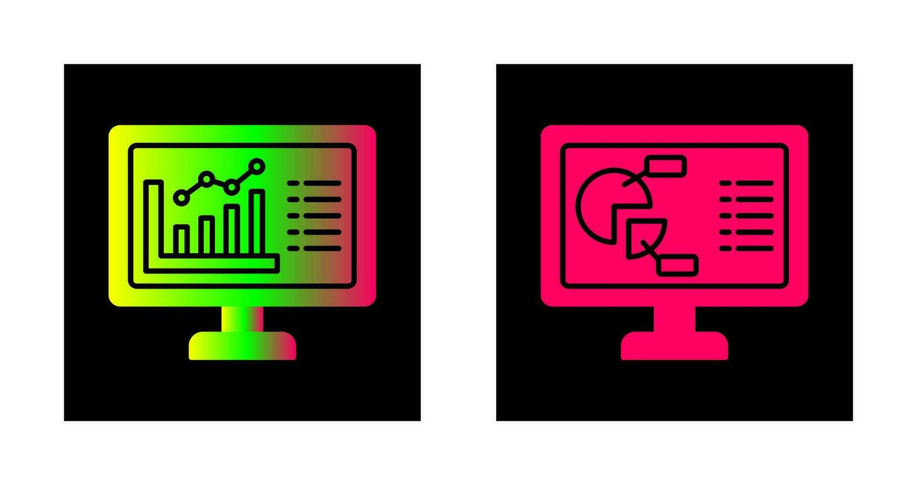 Graph and Pie Chart Icon vector