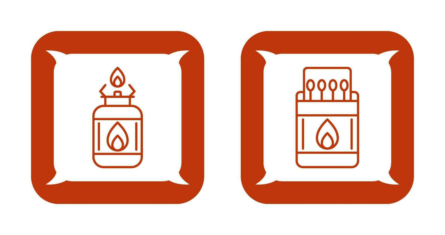 Camping Gas and Matches Icon vector
