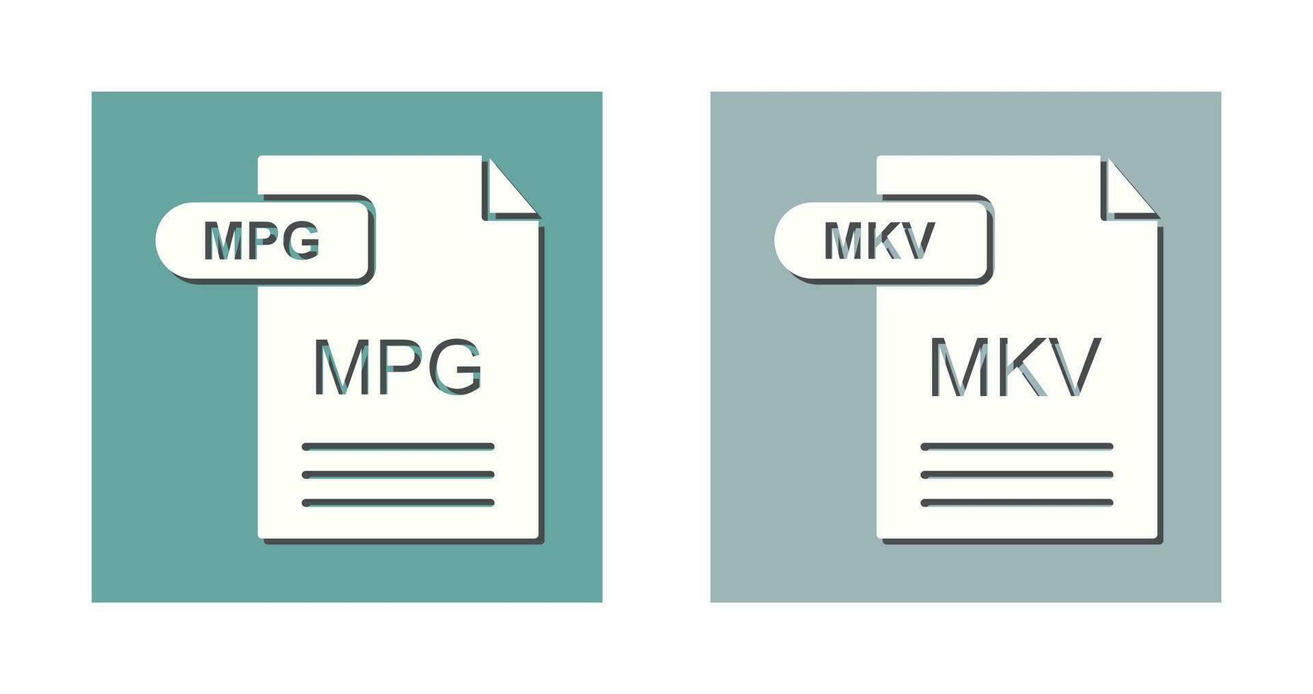 MPG and MKV Icon vector