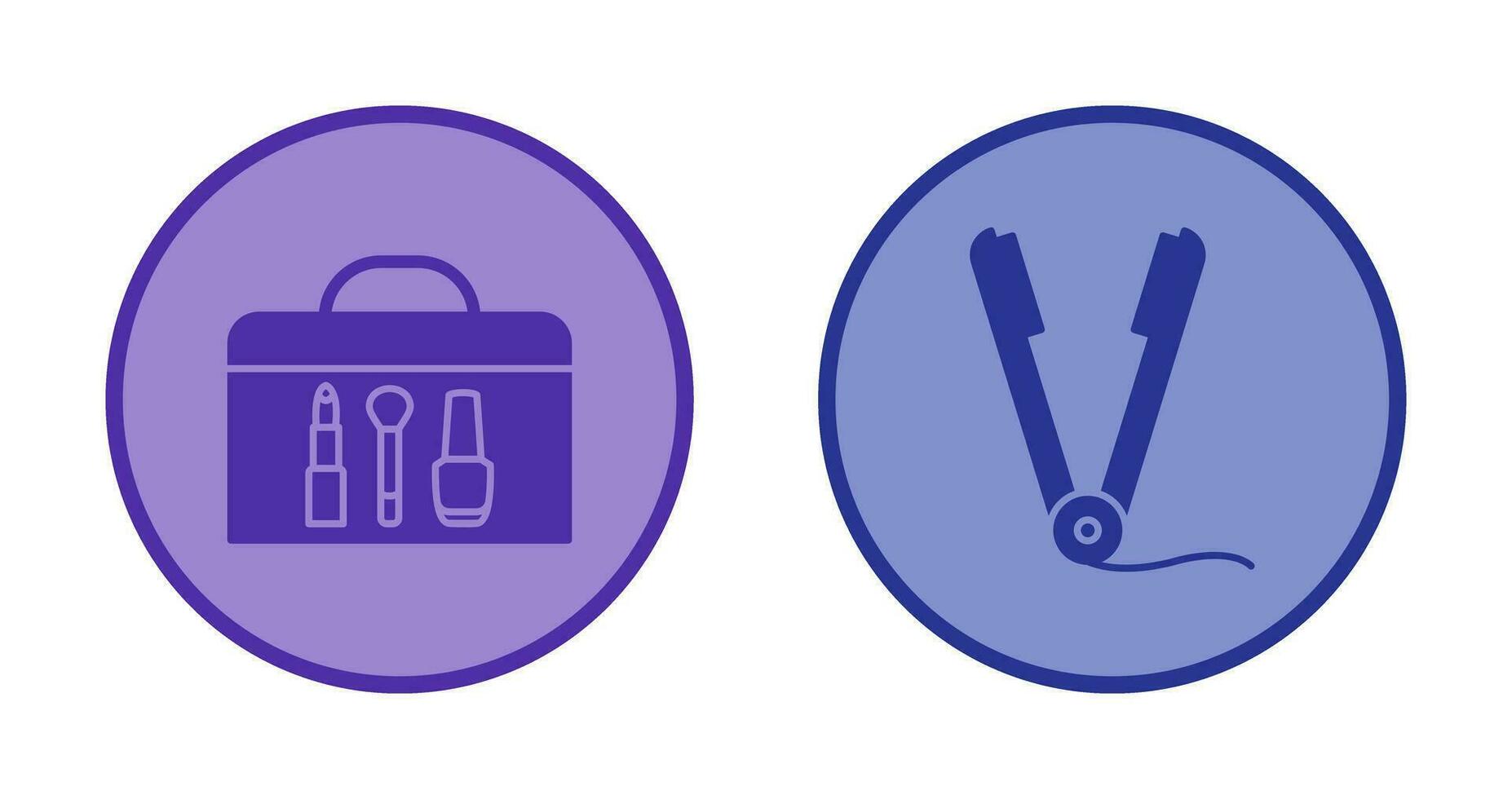 Cosmetics and Straightener Icon vector