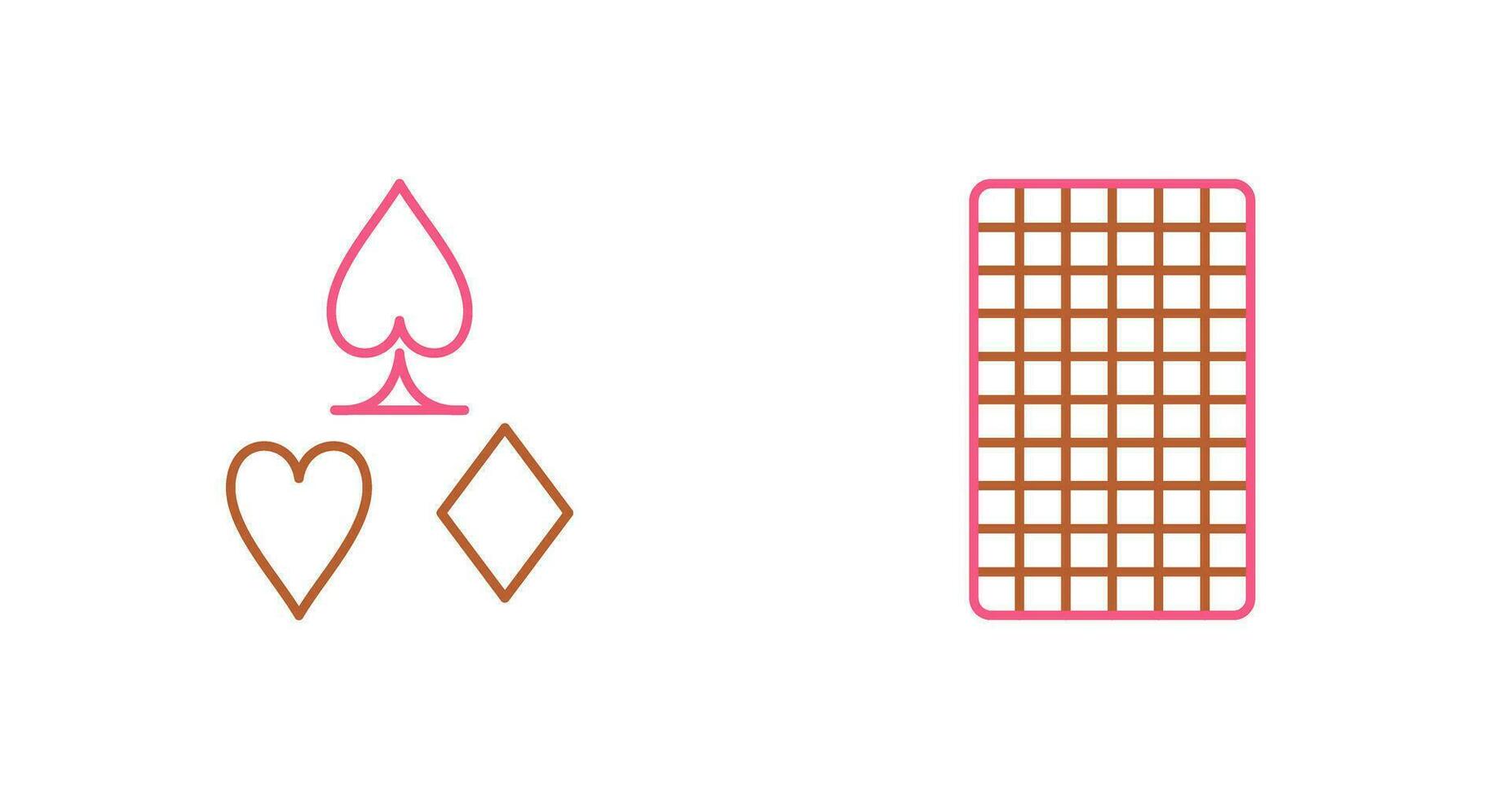 card suits and card backward Icon vector