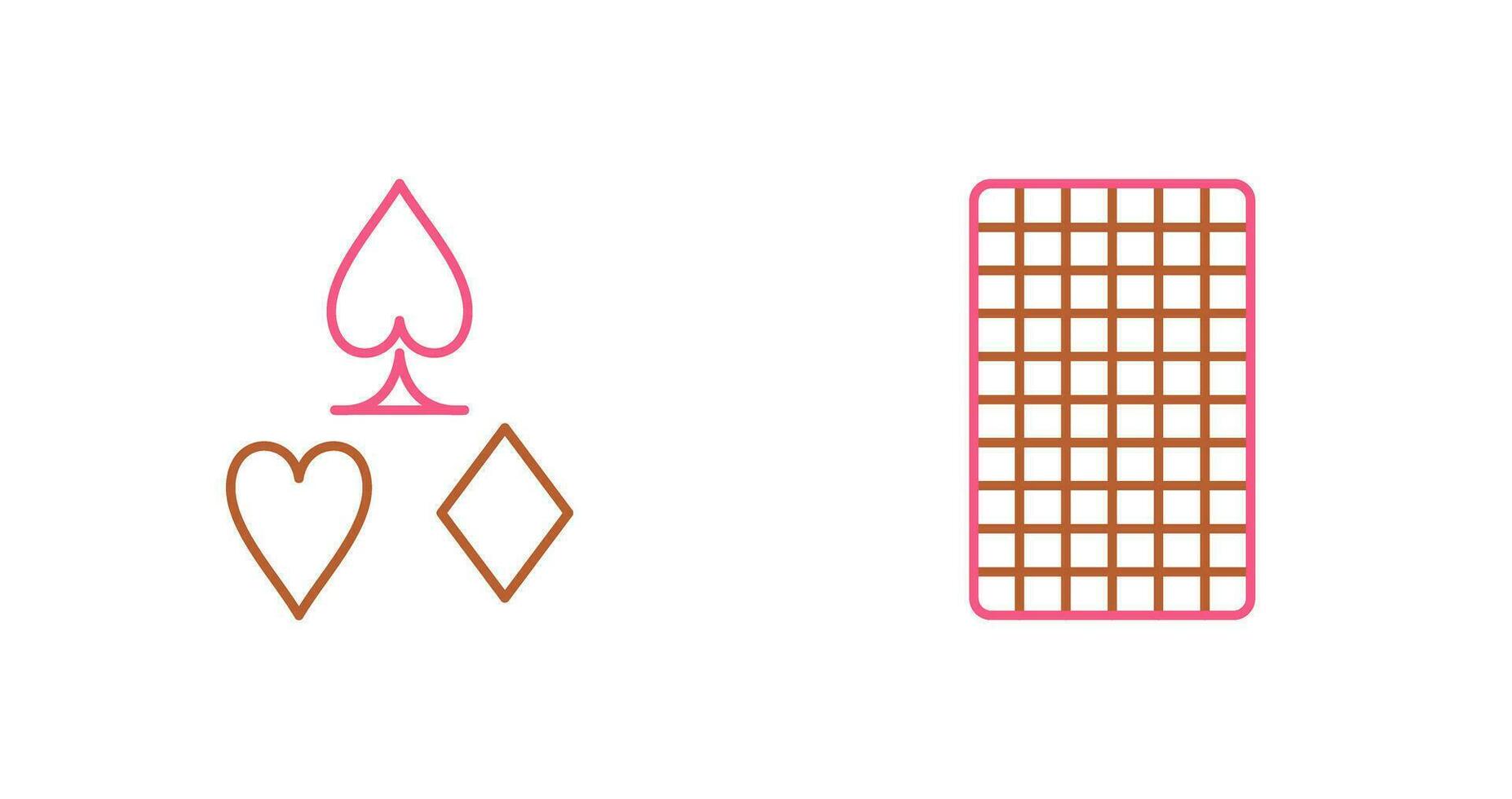 card suits and card backward Icon vector