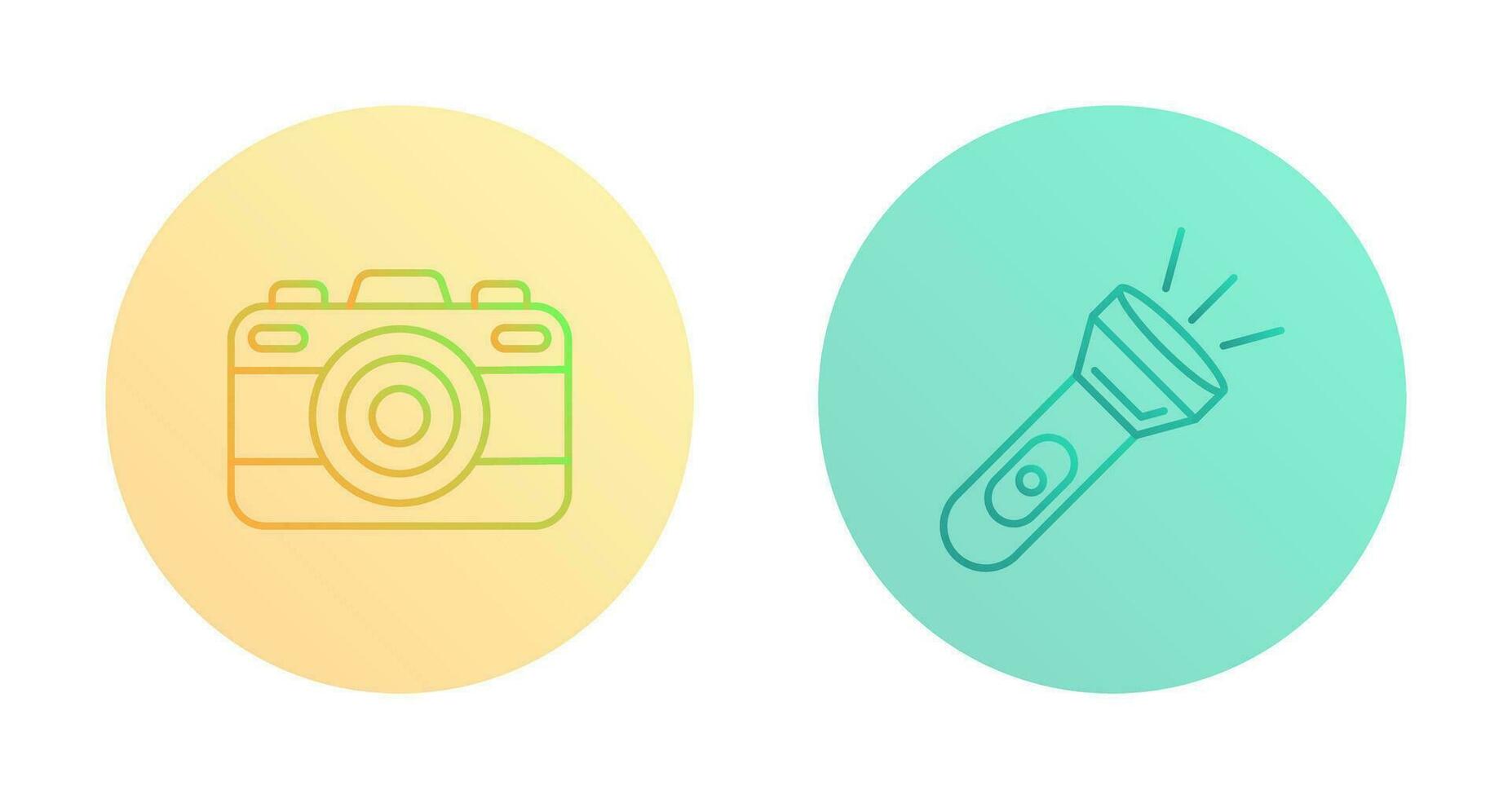 Camera and Flash Light Icon vector