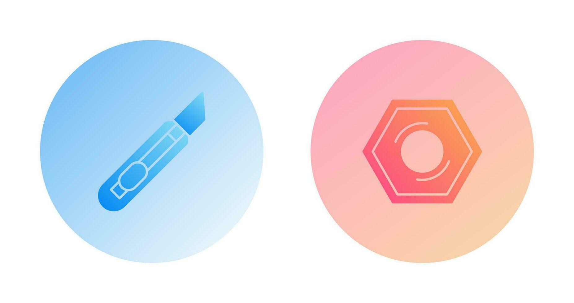 Stationary Kinfe and Nut Icon vector