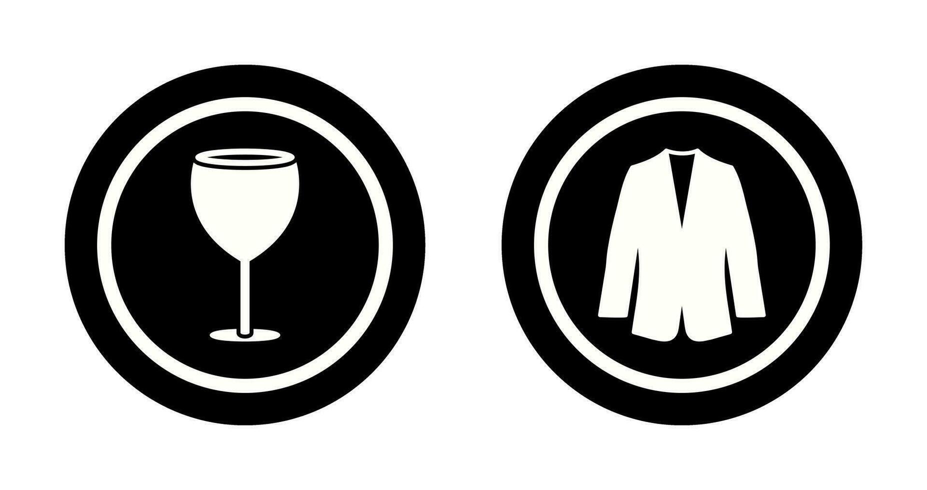 Alcohol and Suit Icon vector