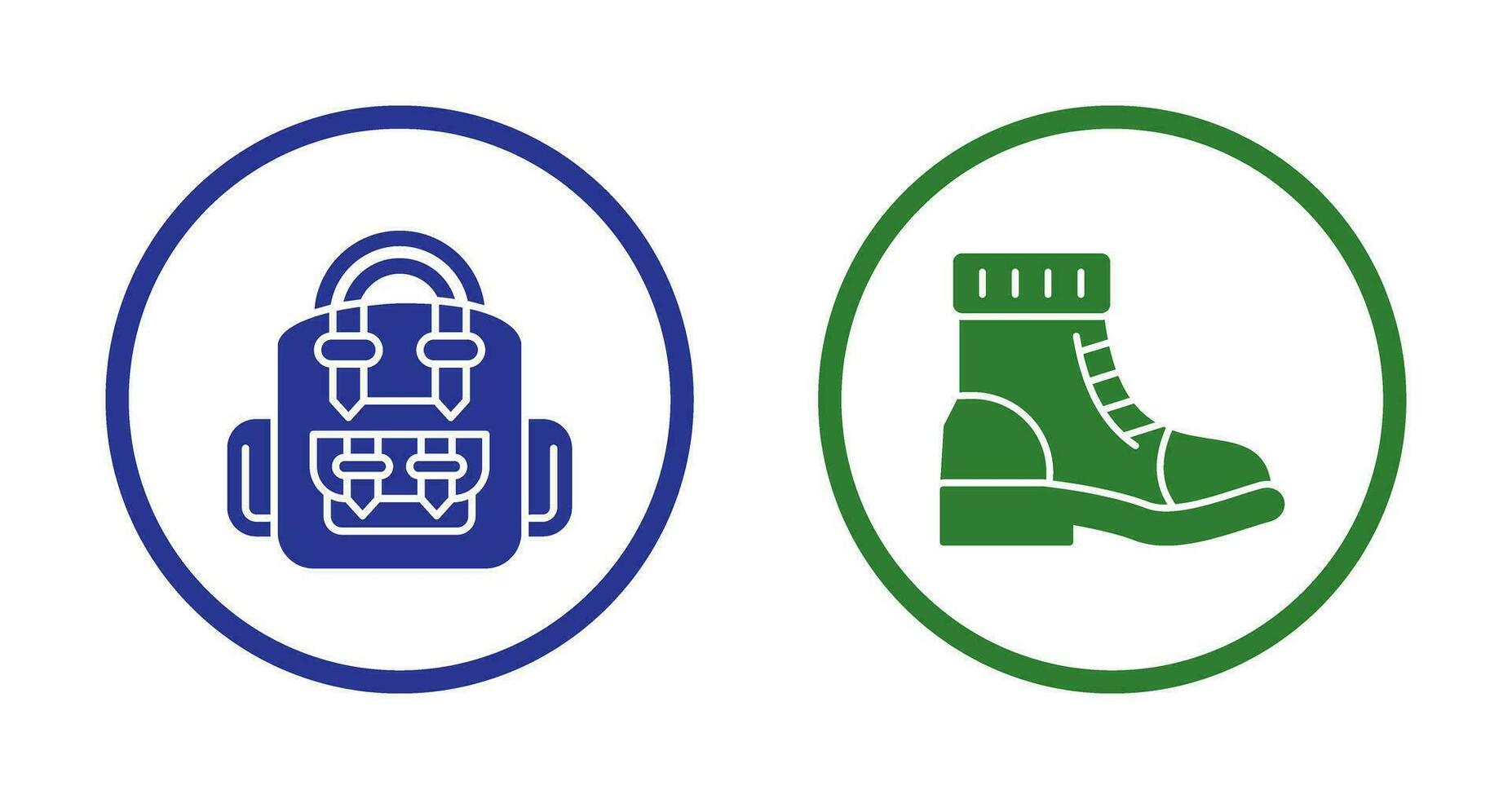 Backpack and Boots Icon vector