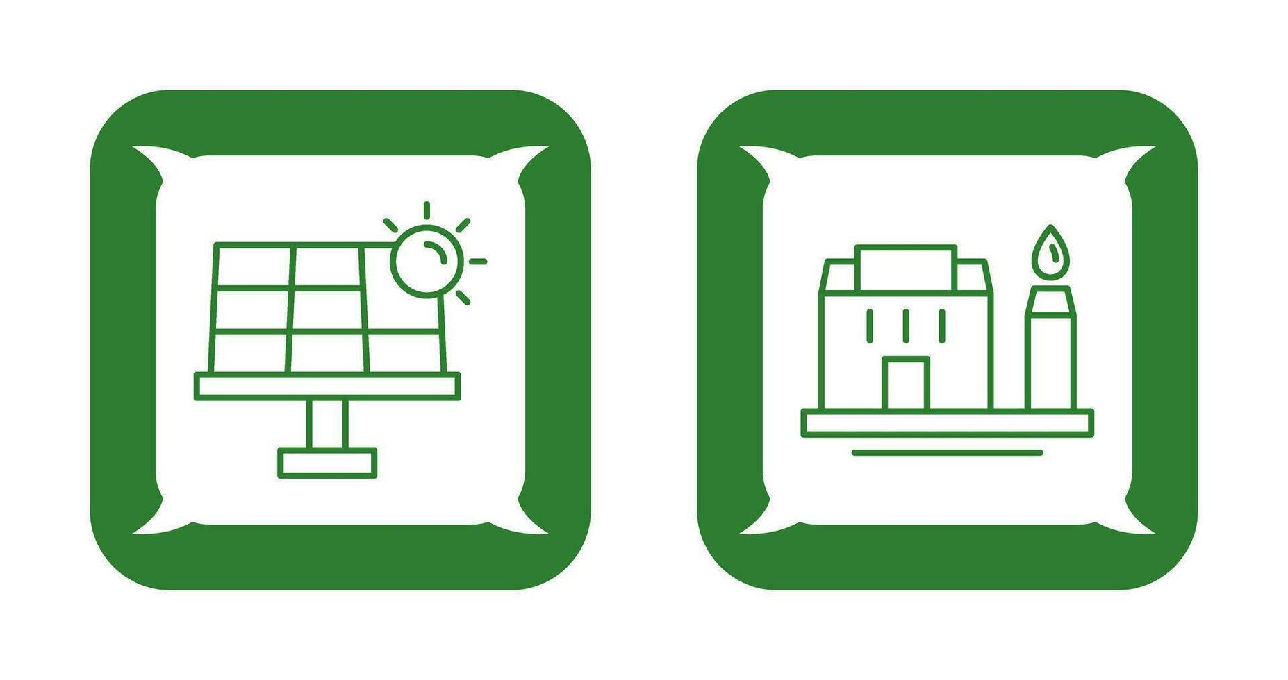 Solar Energy and Factory Icon vector