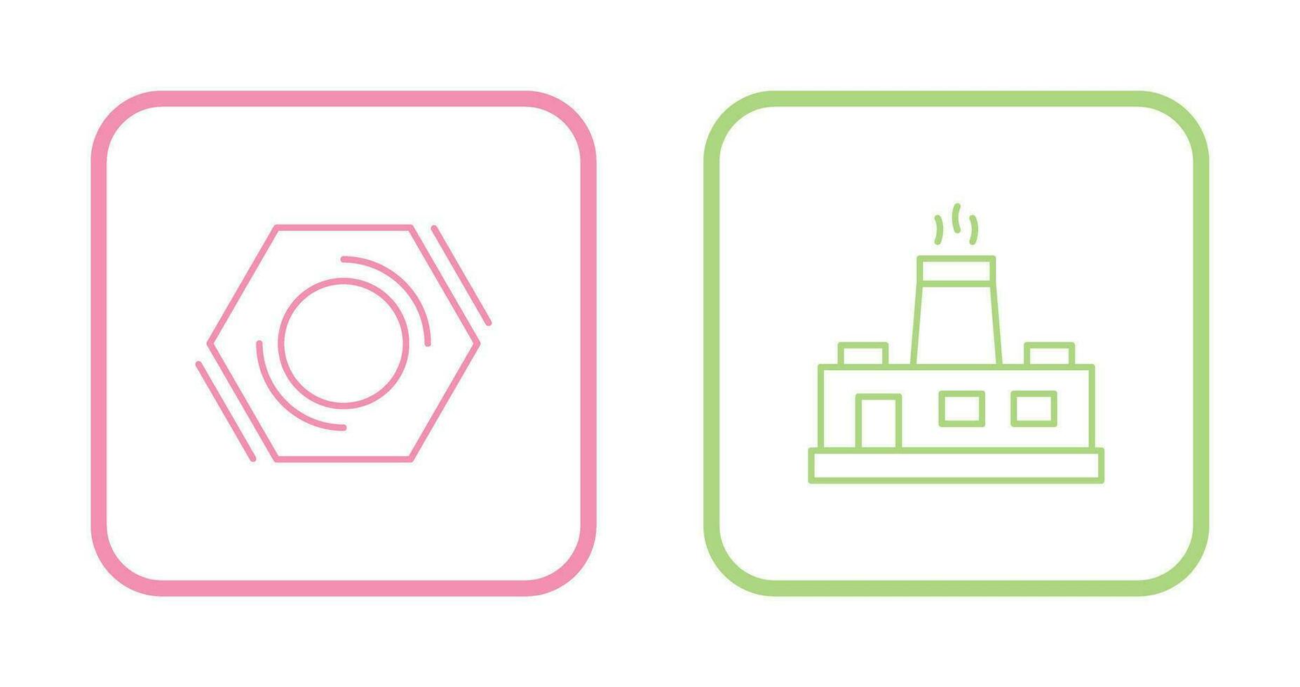 Factory and Nut,food Icon vector