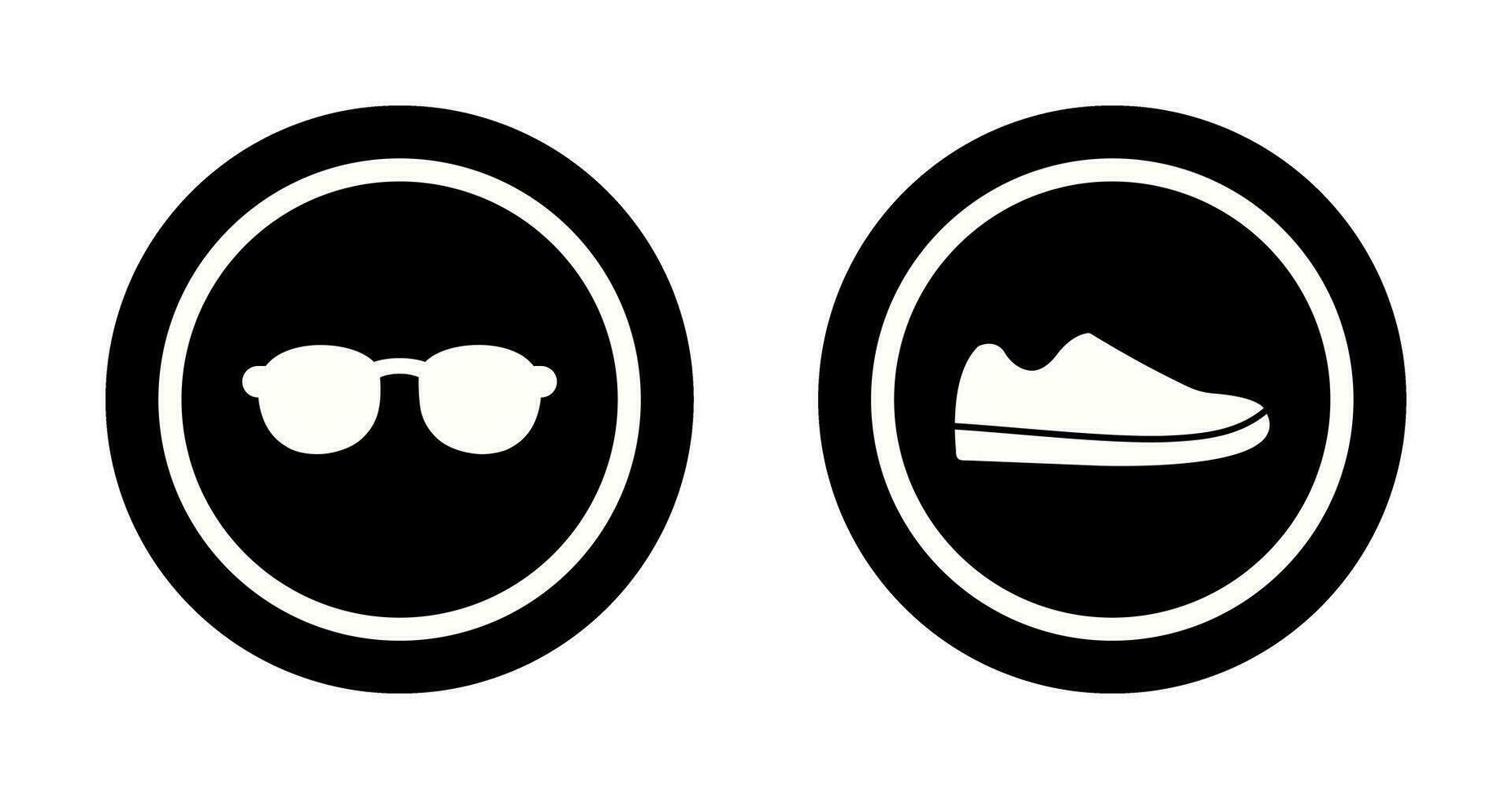 Sunglasses and Shoe Icon vector