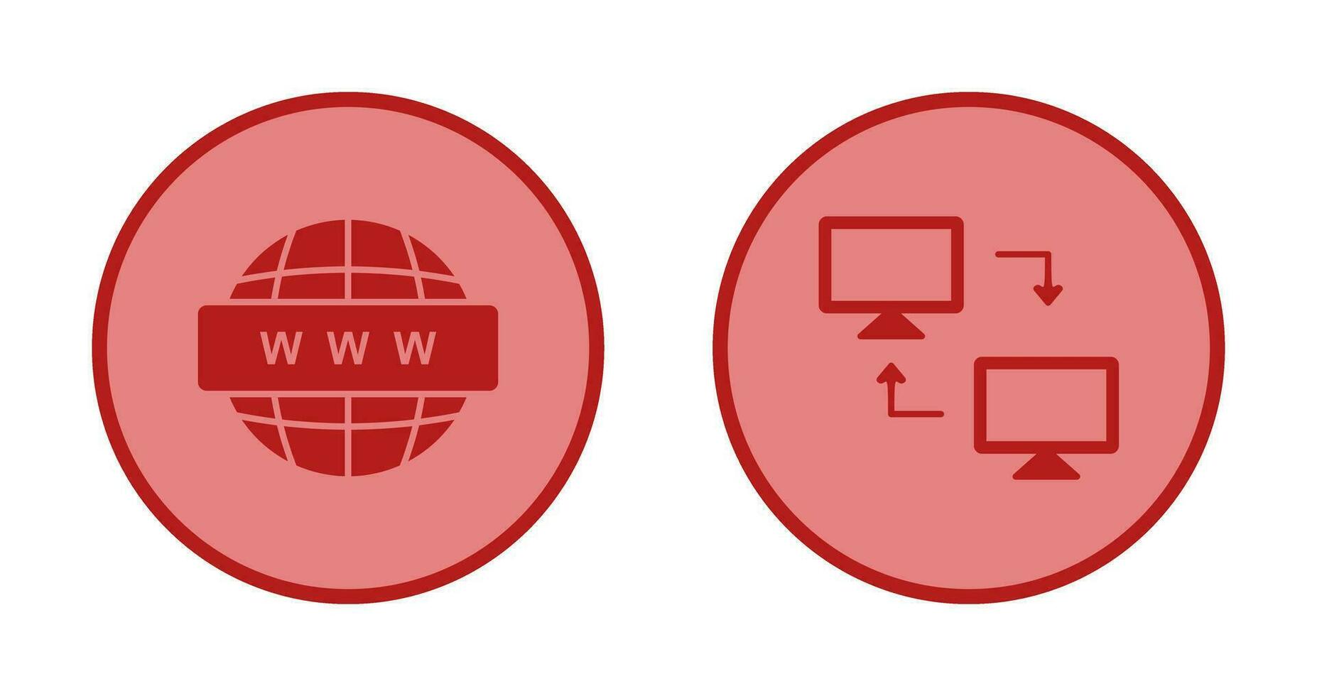 Sharing Systems and World Wide Icon vector