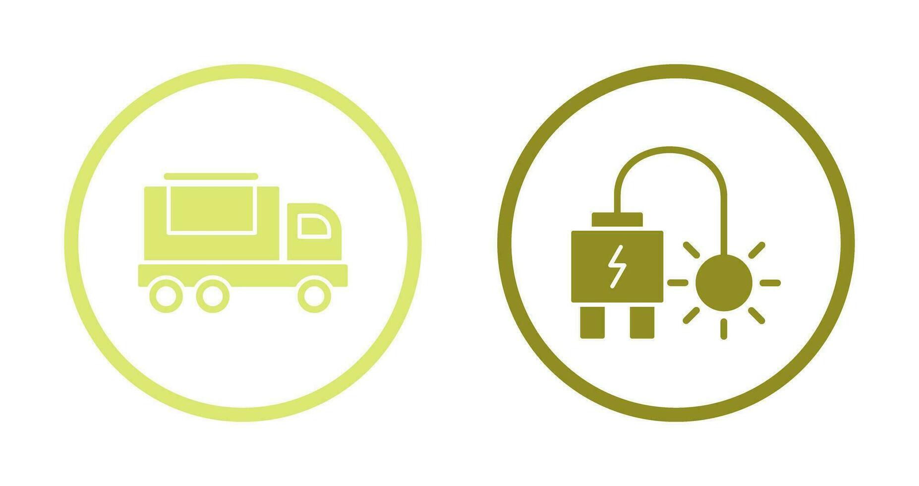 Cargo Truck and Plug Icon vector