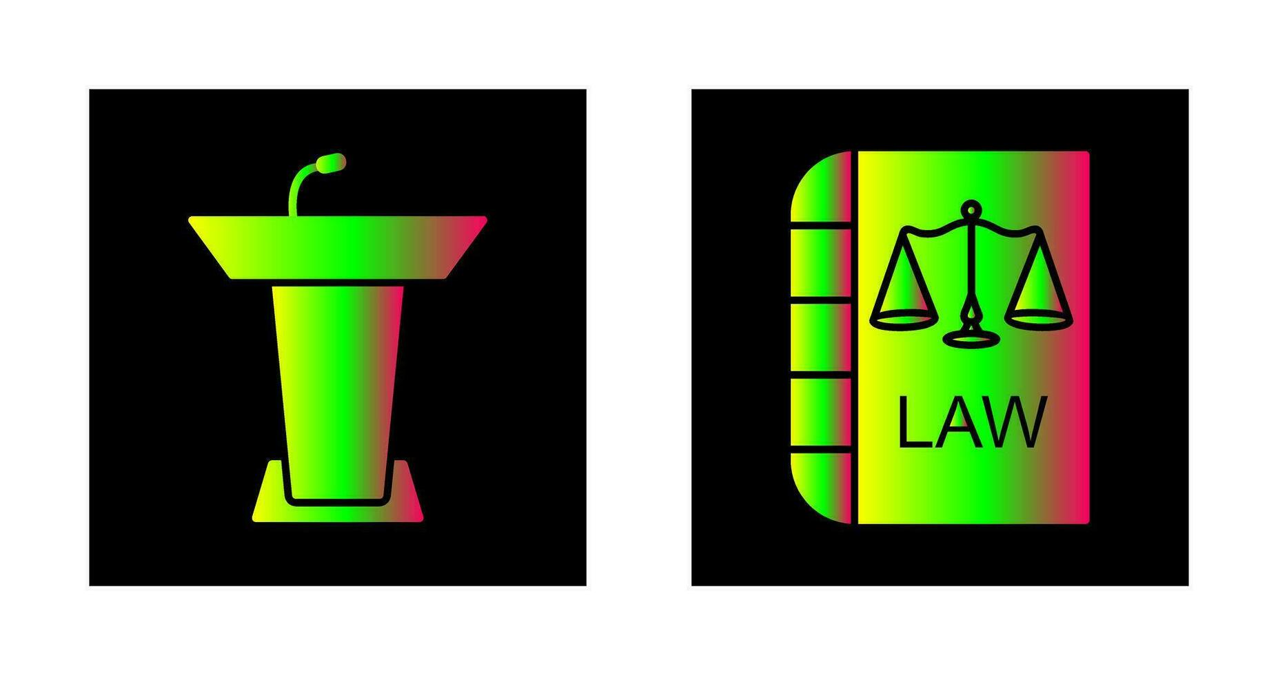 Podium and Law Icon vector