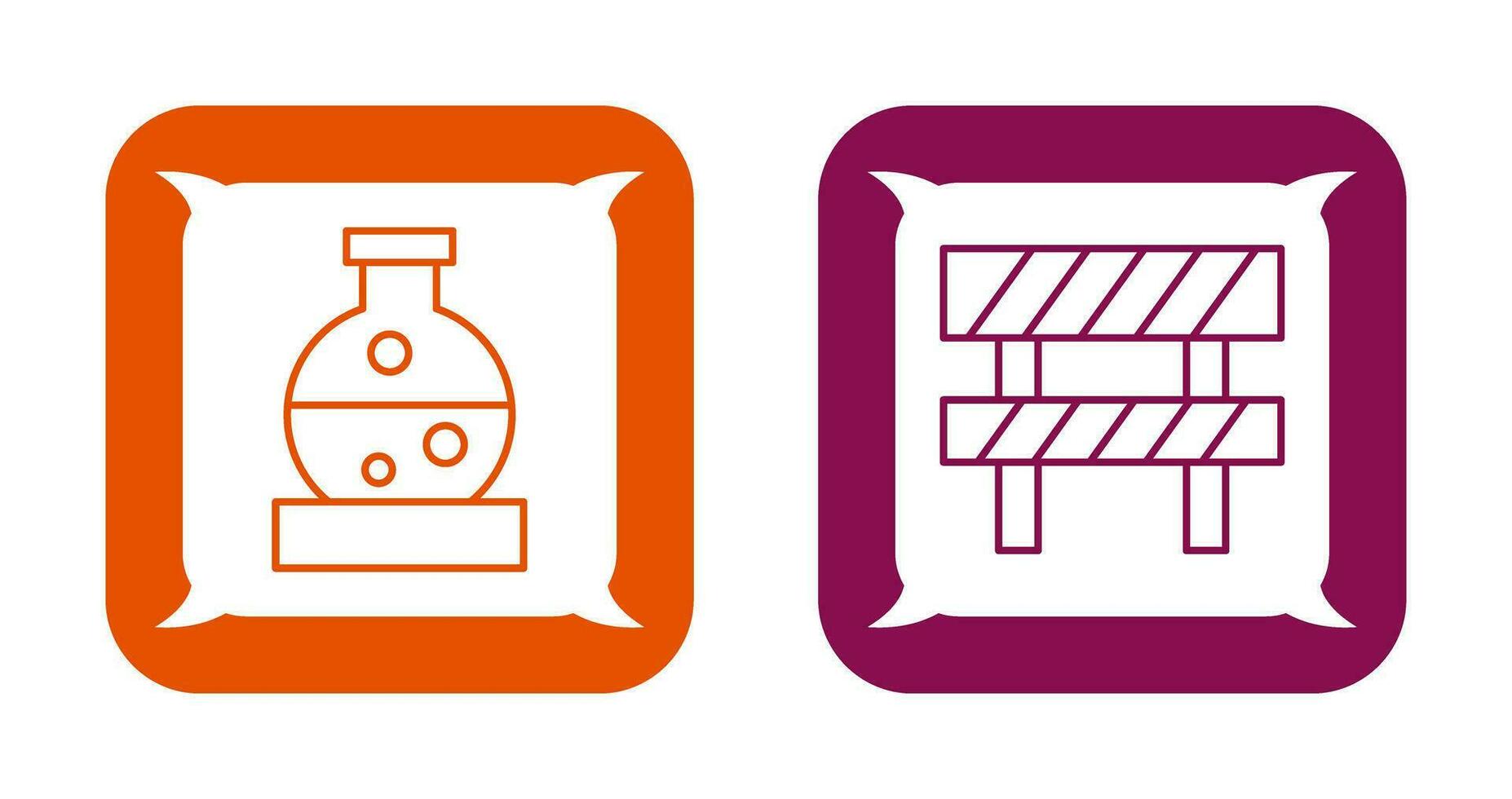 Flask and Barrier Icon vector
