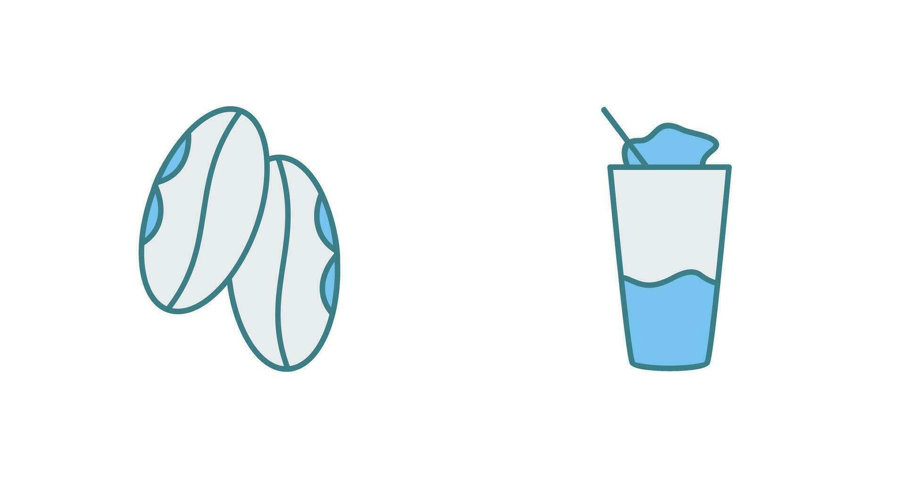 Coffee Grain And Frappe  Icon vector