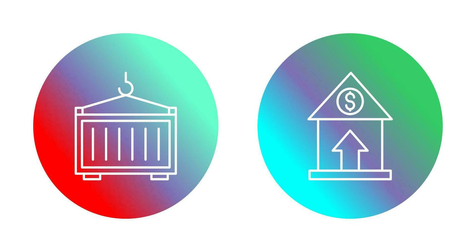 Property Value and Container Icon vector