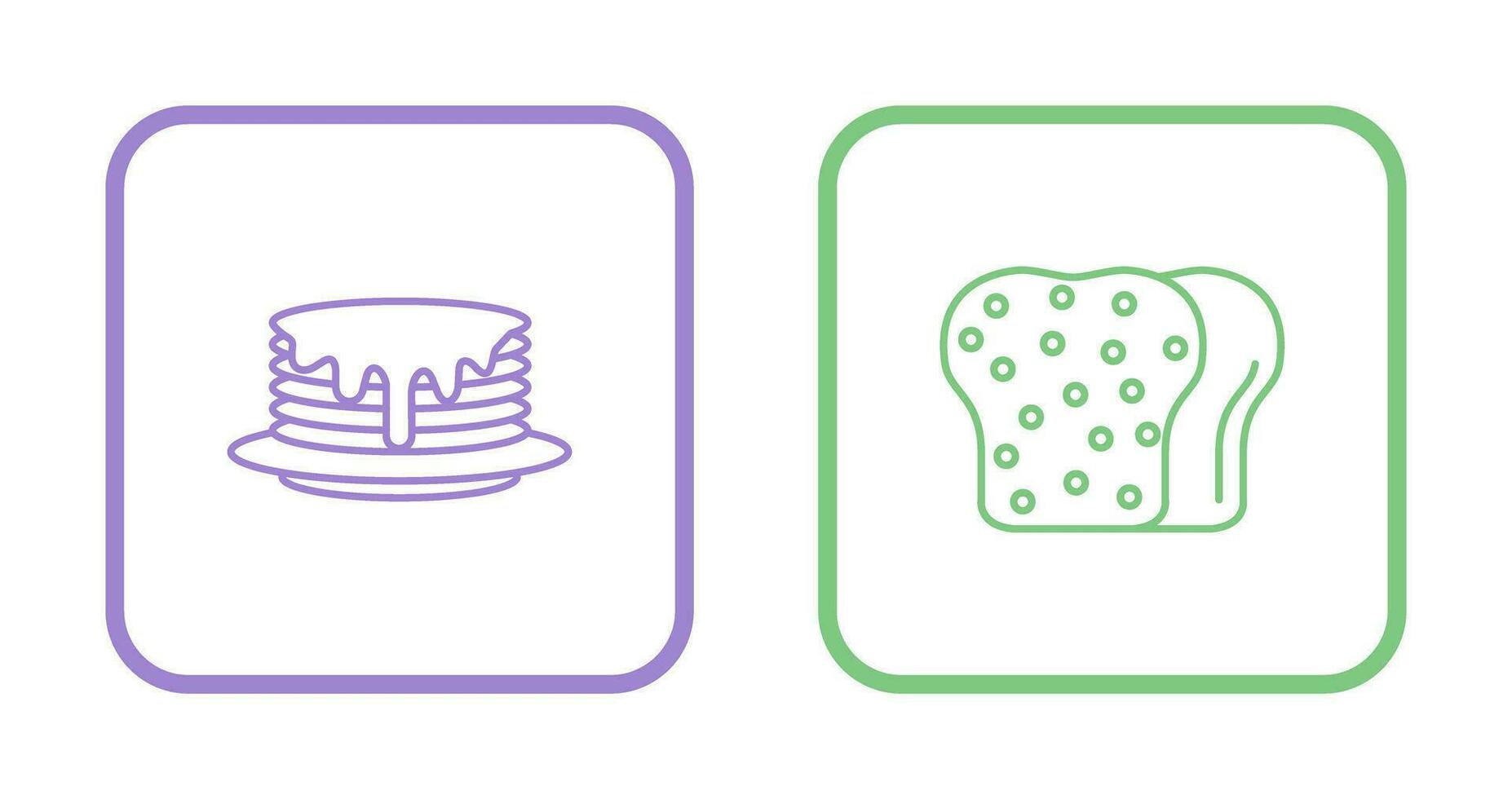 Pancake and Toast Icon vector