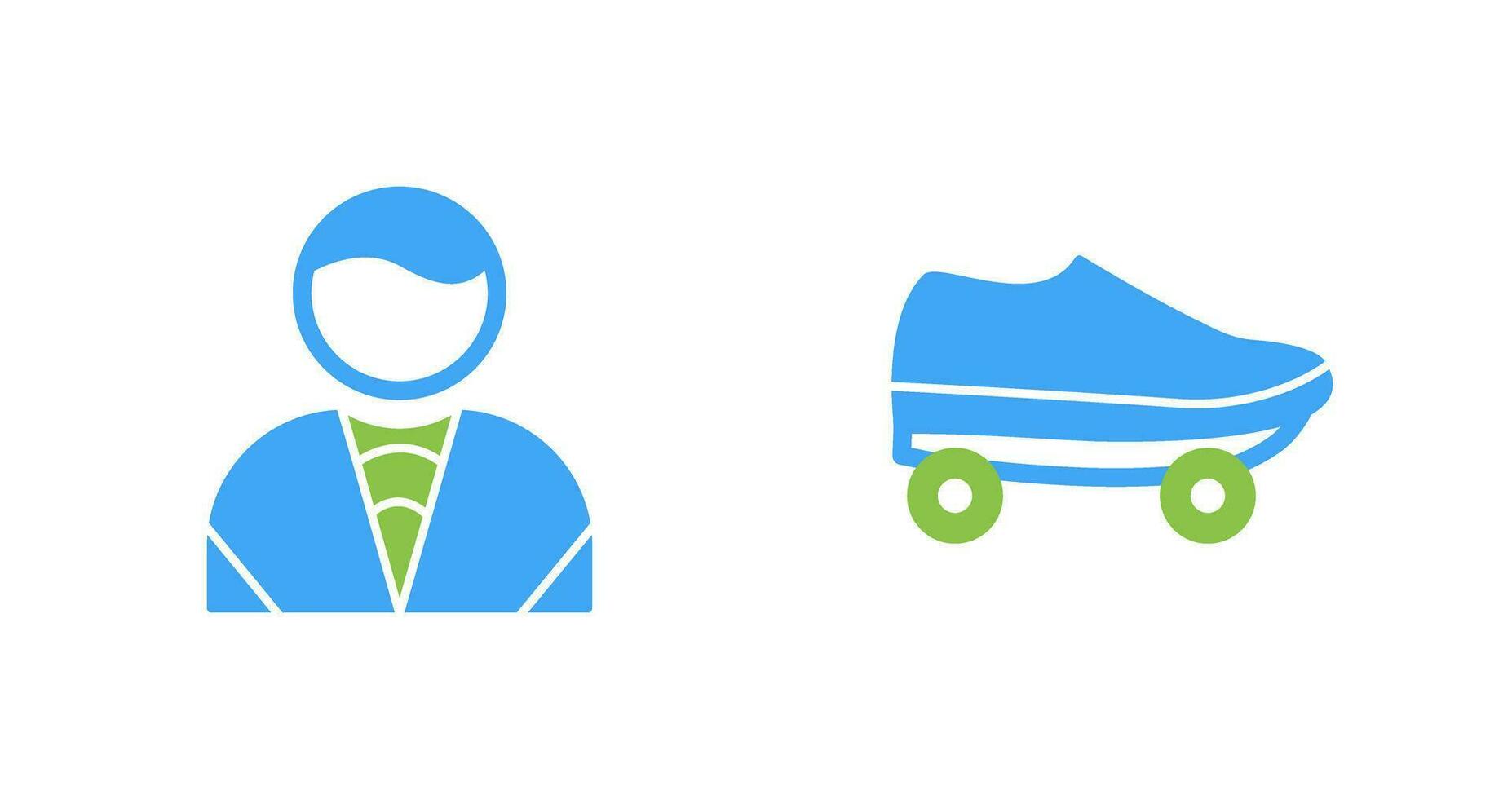 Man and Skates Icon vector