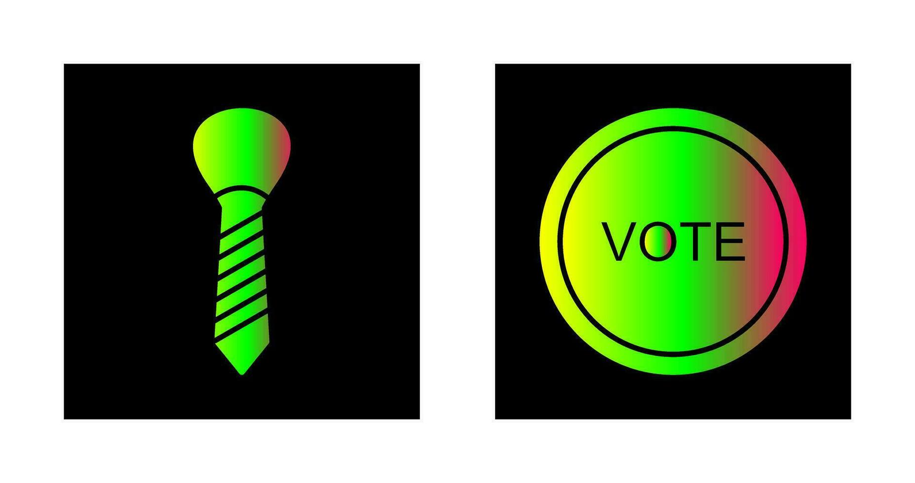 Tie and Vote Link Icon vector