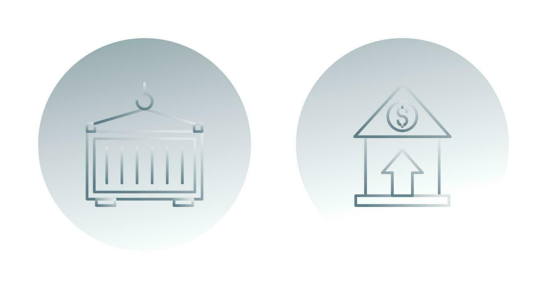 Property Value and Container Icon vector