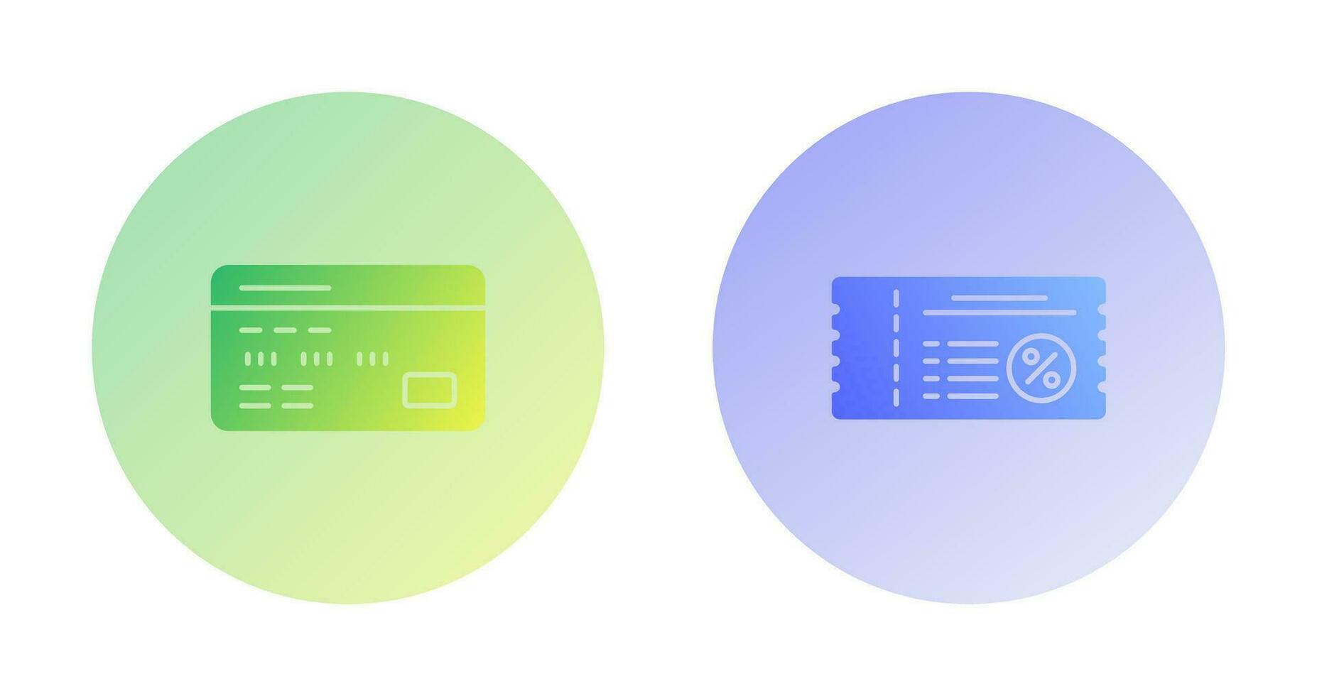 Debit Card and Voucher Icon vector