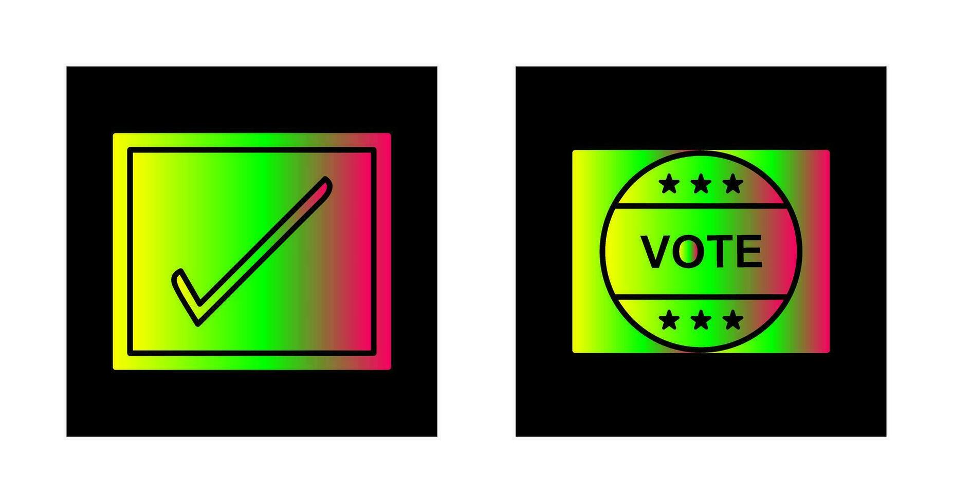 Checkbox and Vote Sticker Icon vector