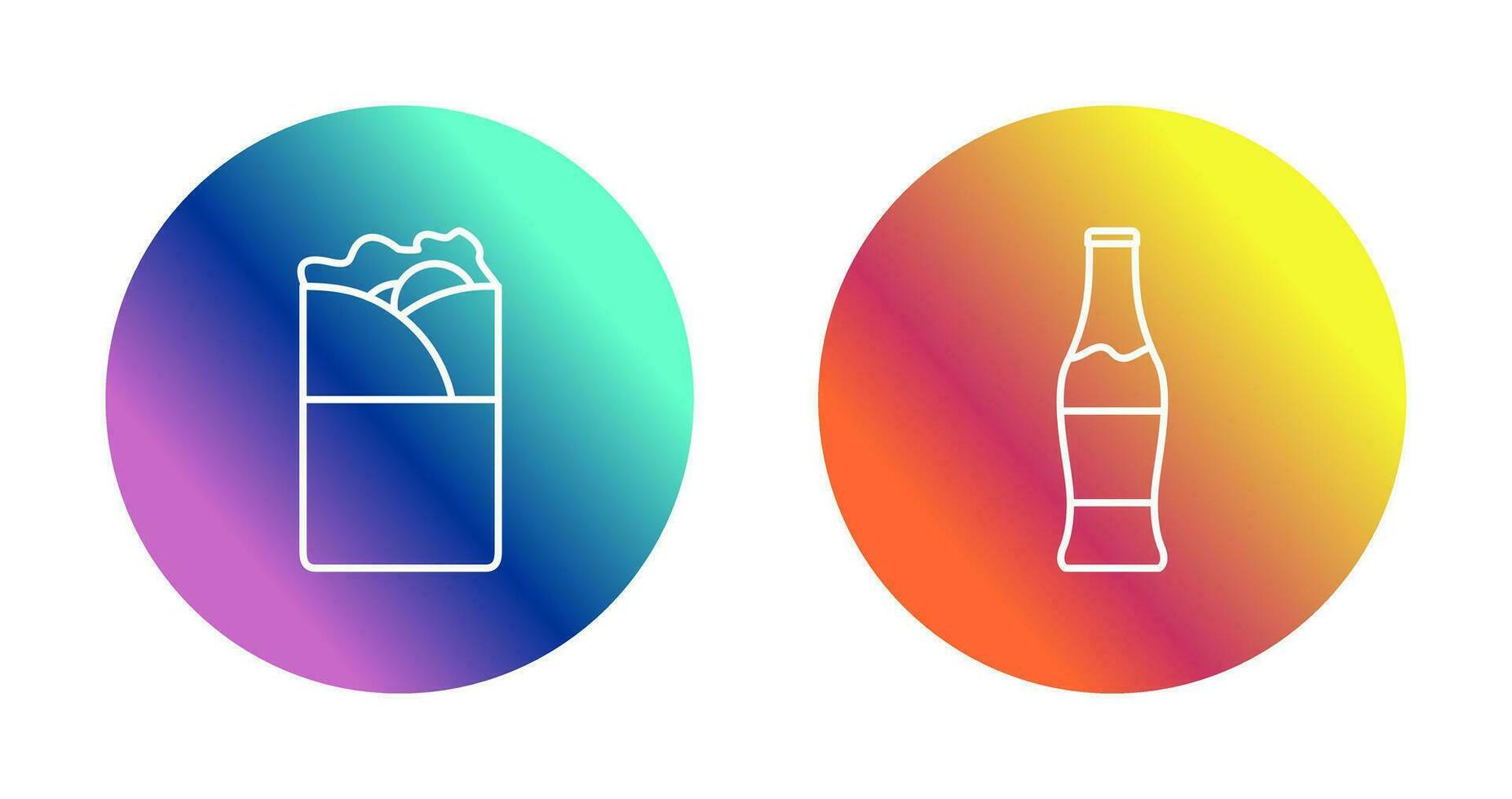 Kebab and Soda Icon vector